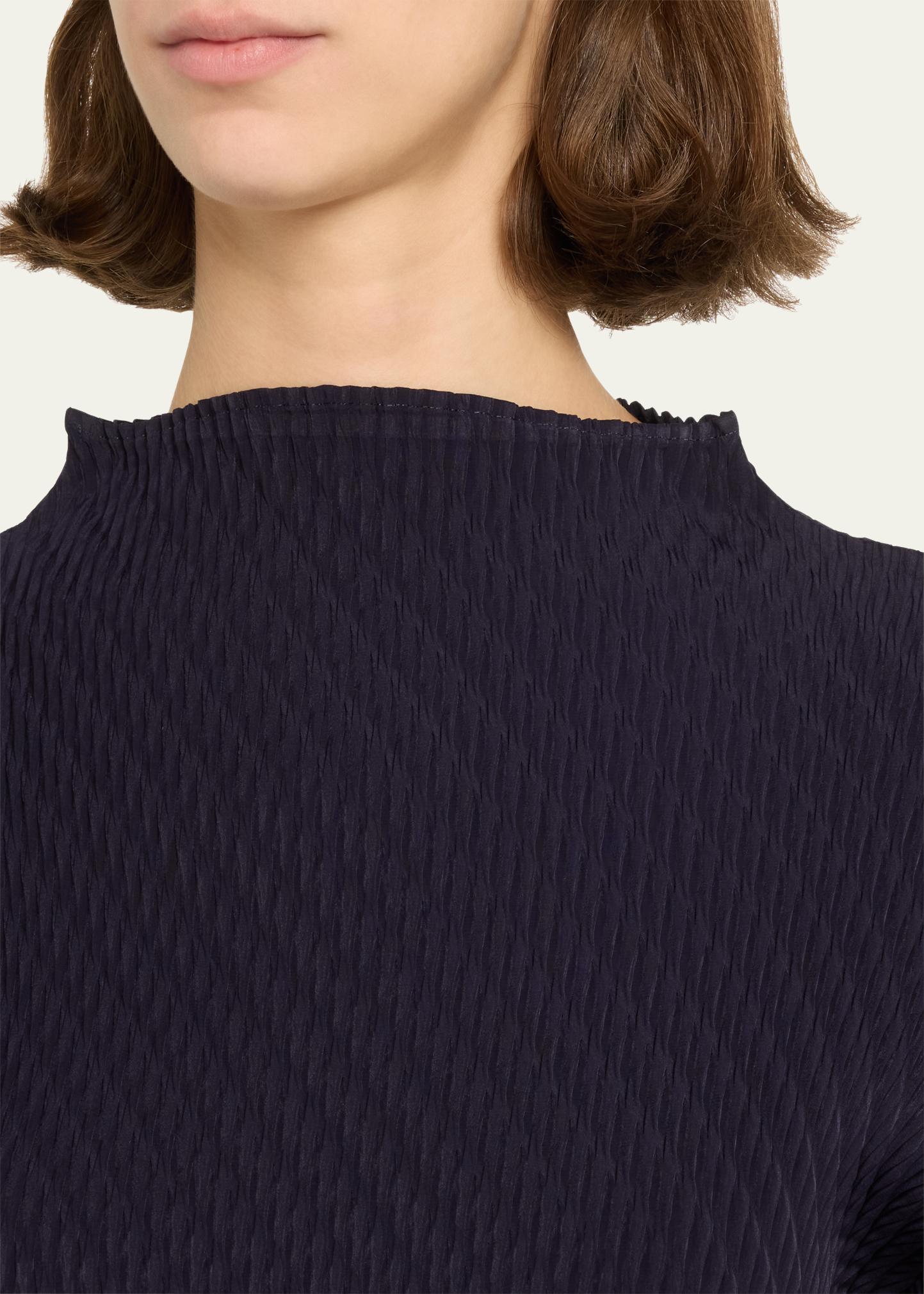 Issey Miyake Orbicular Pleats Mock-Neck Top - Bergdorf Goodman