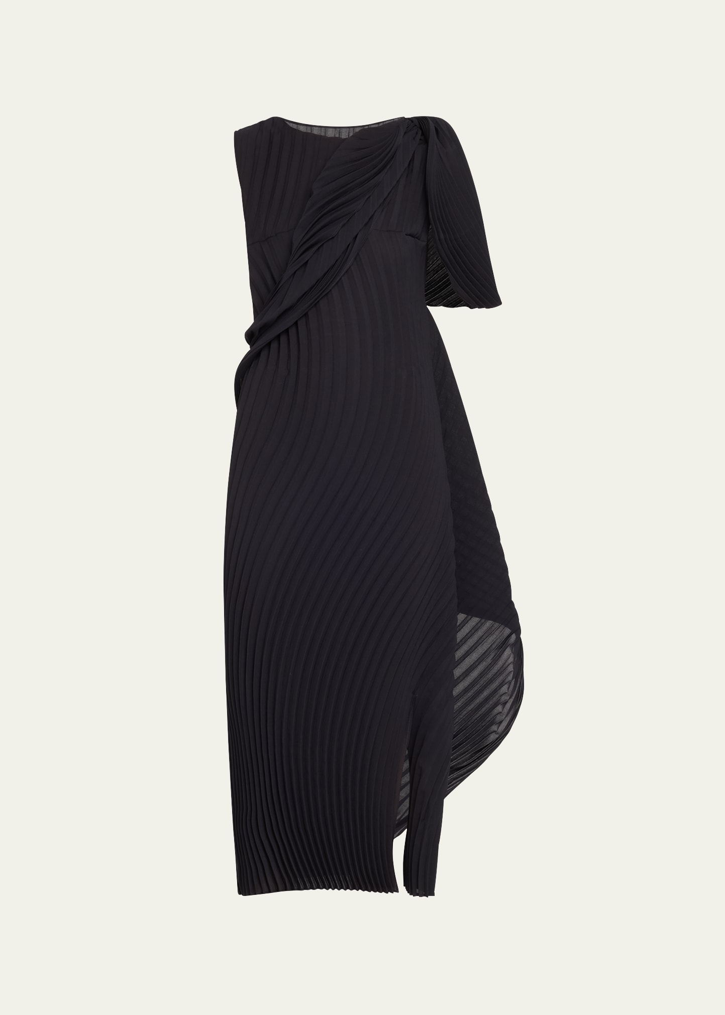 ワンピース ISSEY MIYAKE ENVELOPING MIDI DRESS (IM46FH534 15 BLACK) org.jpg