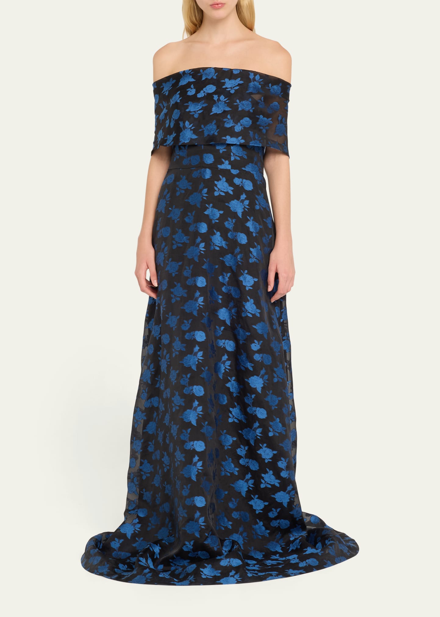 Lela Rose Deedie Guipure Lace Off-Shoulder Gown - Bergdorf Goodman