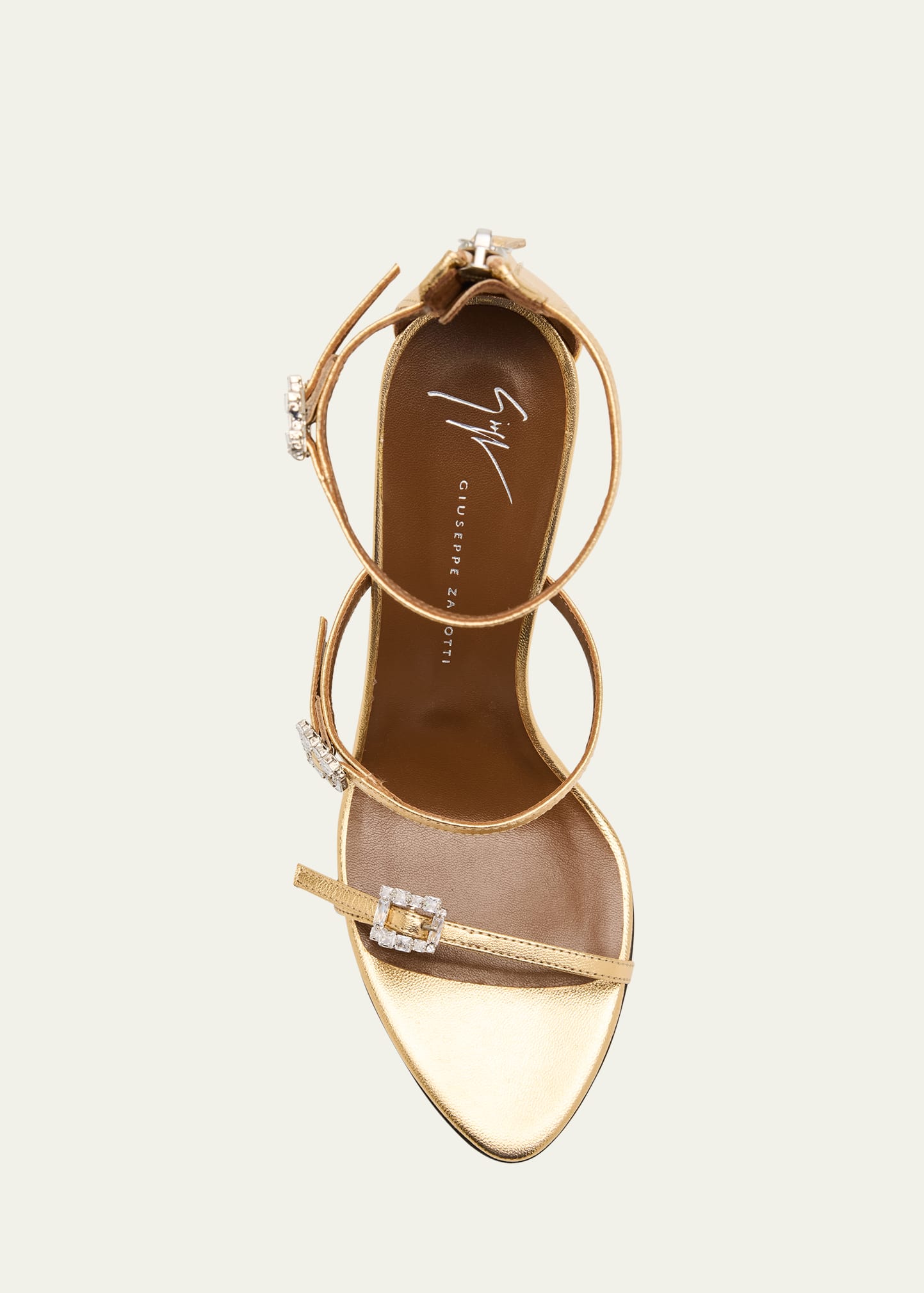 Giuseppe Zanotti Metallic Leather Ankle-Strap Sandals - Bergdorf