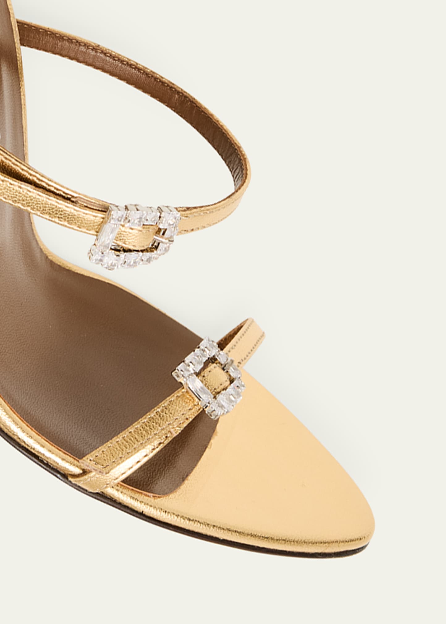 Giuseppe Zanotti Metallic Leather Ankle-Strap Sandals - Bergdorf