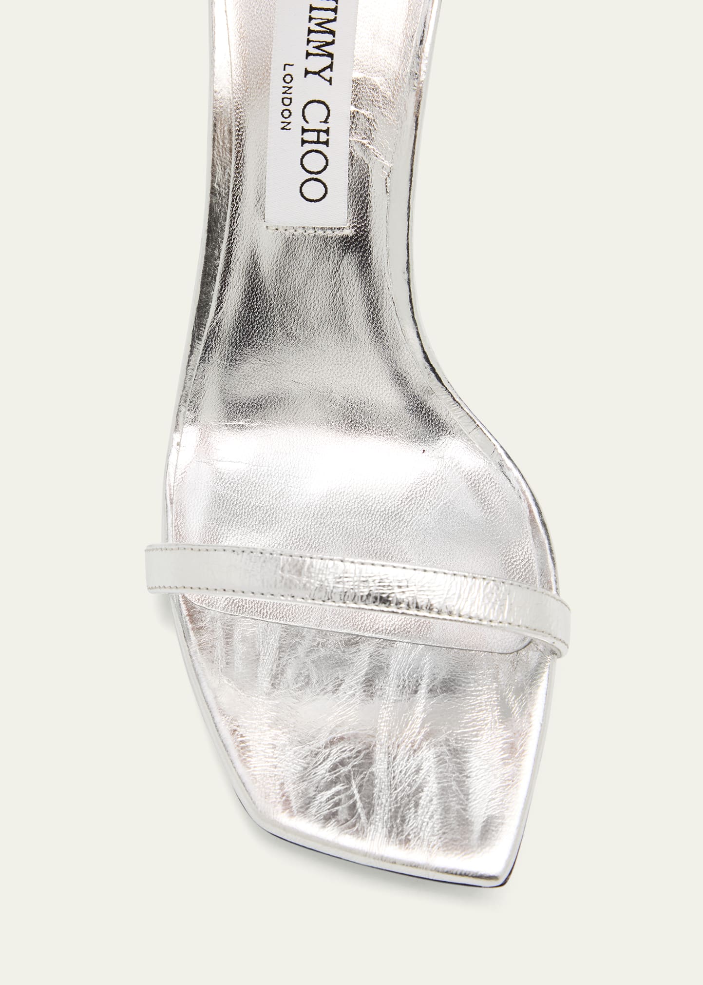 JIMMY CHOO VERITYSANDALFLATGKNSANDCRYSTAL 関税送料込 Verity Sandal 100 | Latte Patent Leather Crystal Sandals