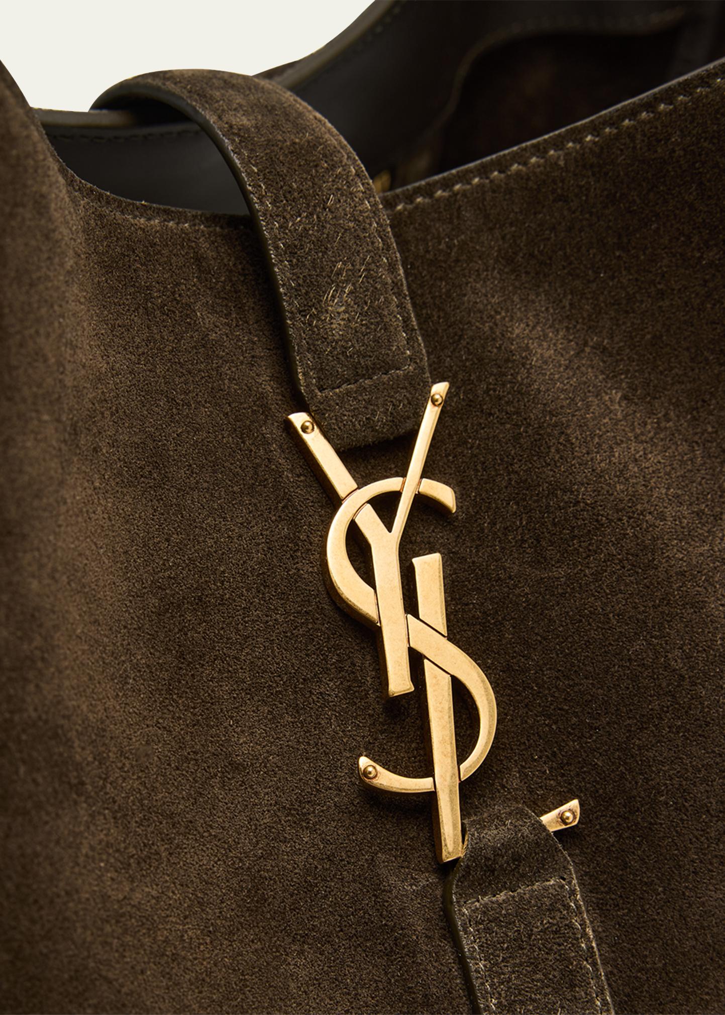 Saint Laurent Le 5 À 7 Bea YSL Cabas Tote Bag in Suede - Bergdorf 