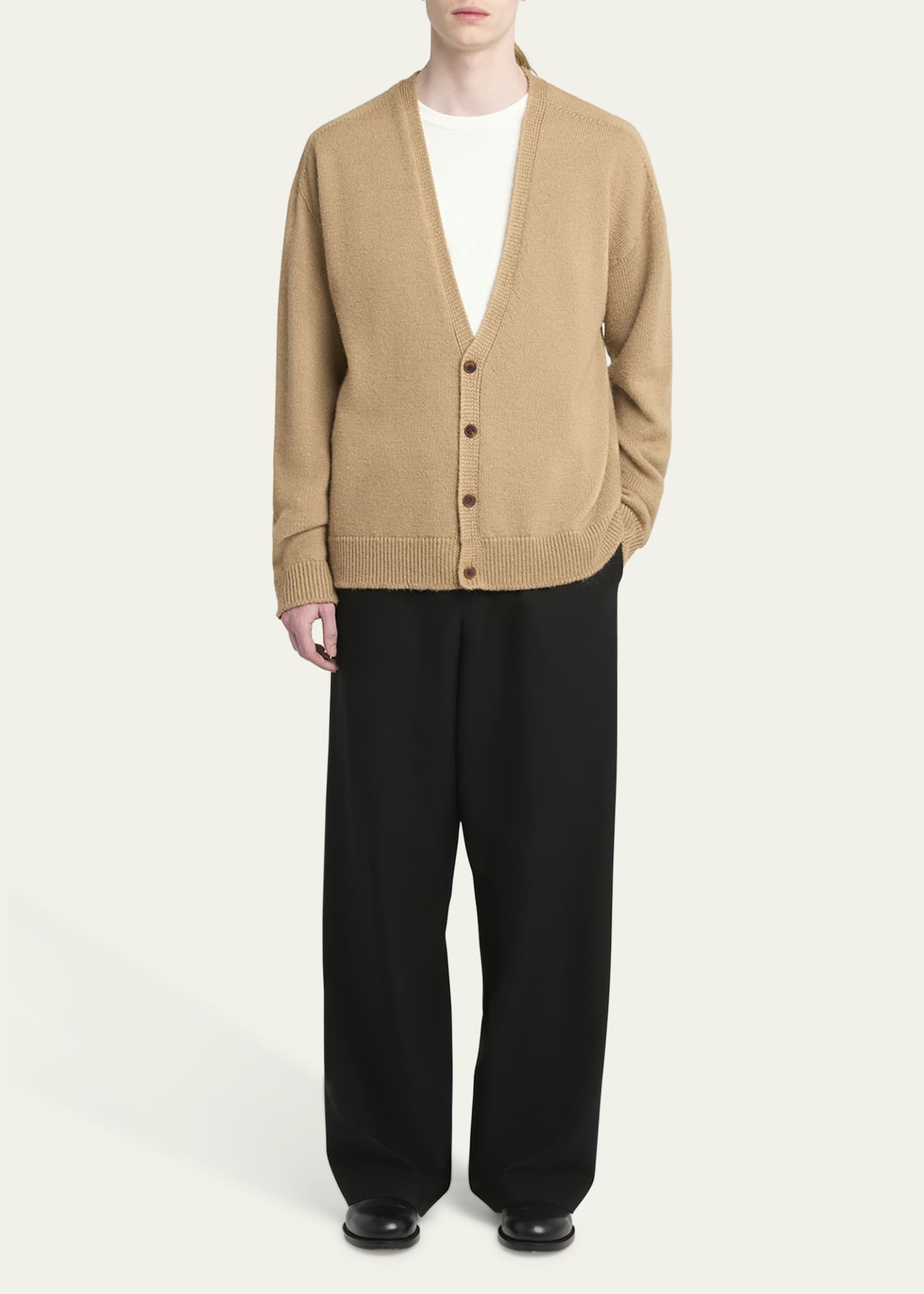THE ROW Men's Sheldon Wool-Silk Cardigan - Bergdorf Goodman