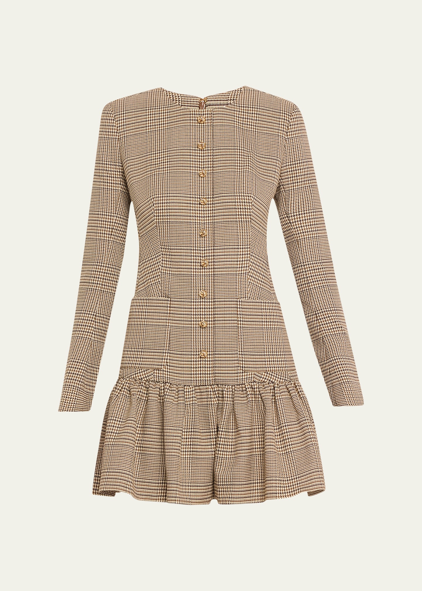 Cara Cara Adams Plaid Button-Front Mini Dress - Bergdorf Goodman