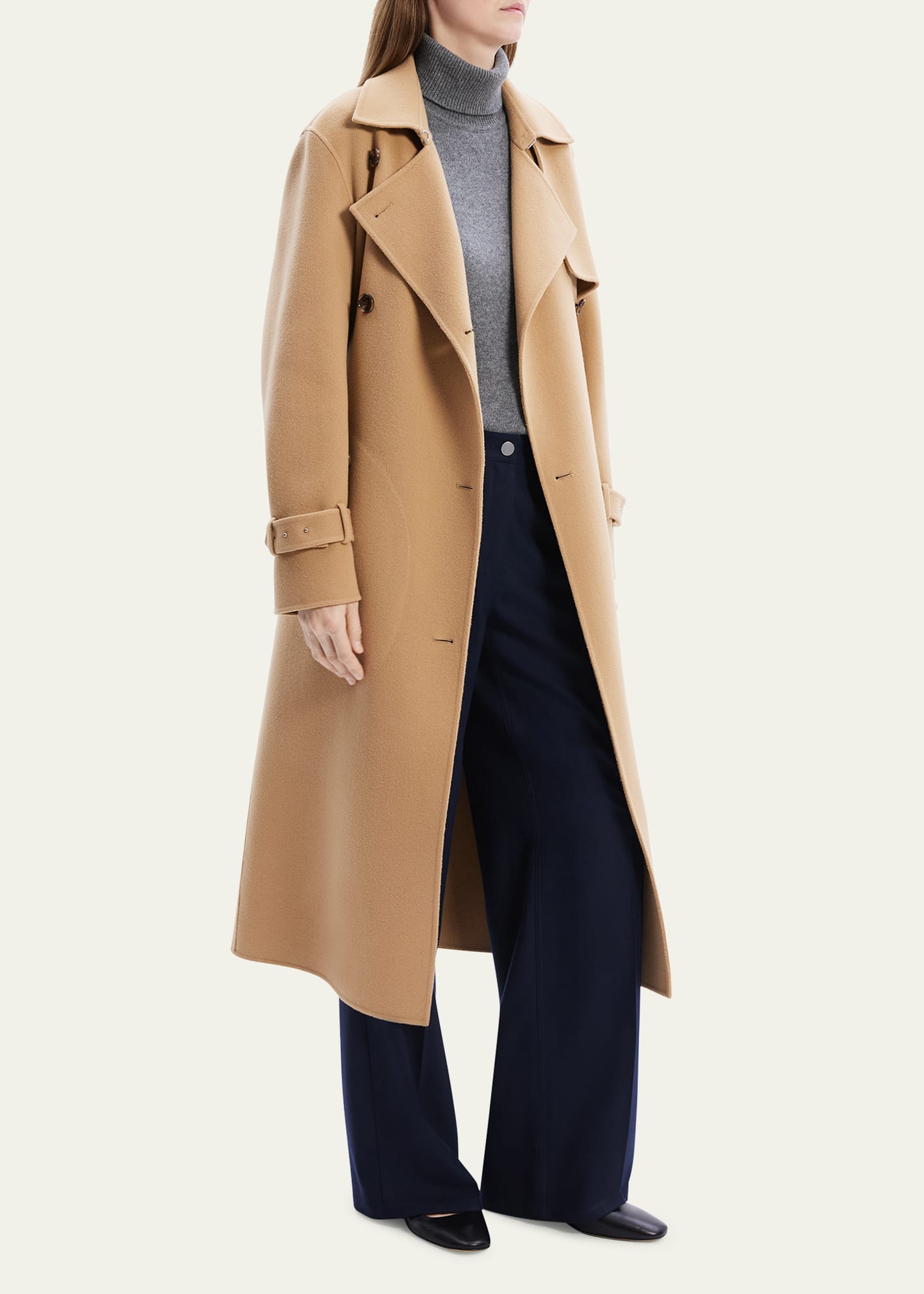 Theory New Divide Double-Face Wool Trench Coat - Bergdorf Goodman
