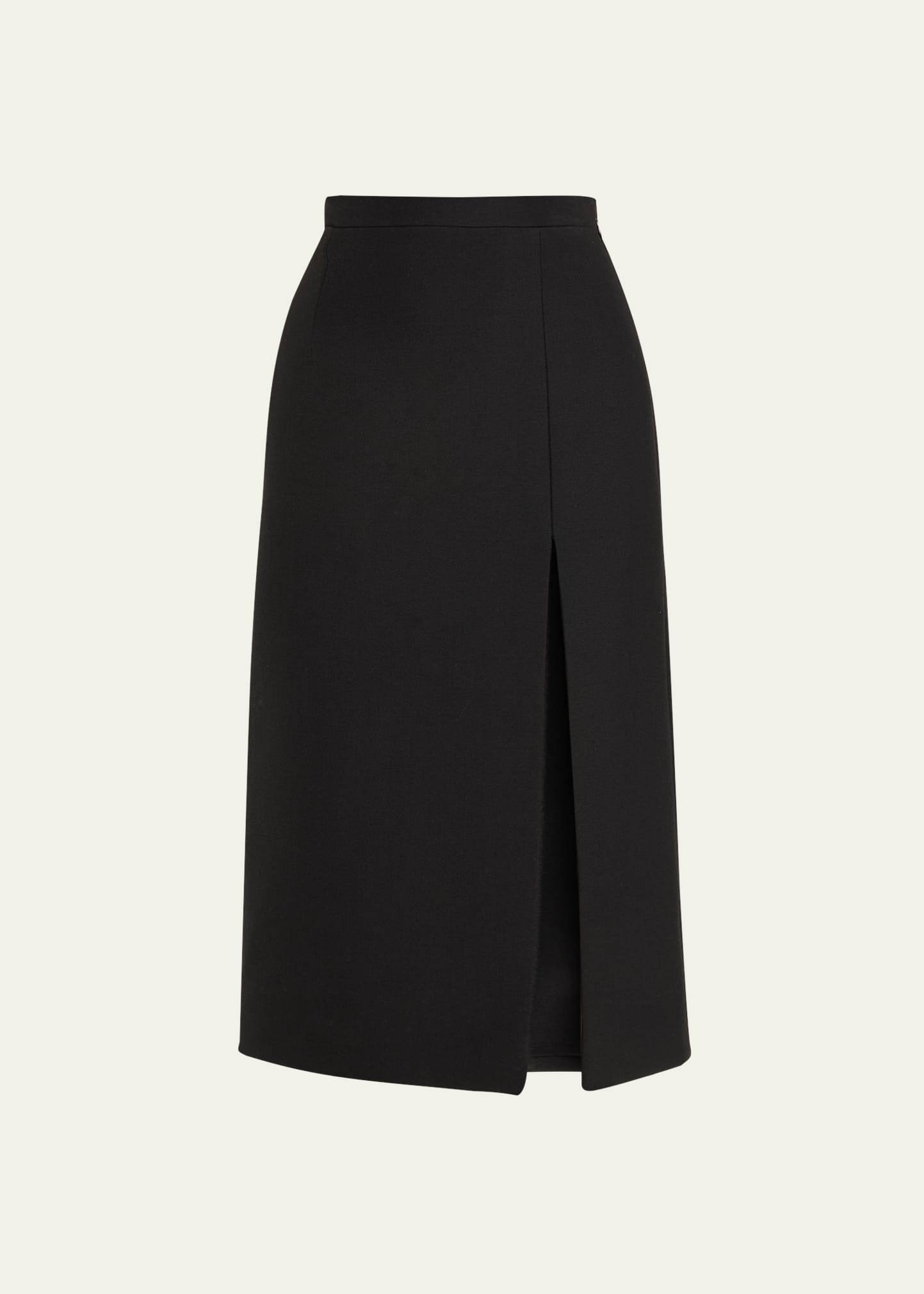 Michael Kors Collection Side Slit Midi Wool Skirt - Bergdorf