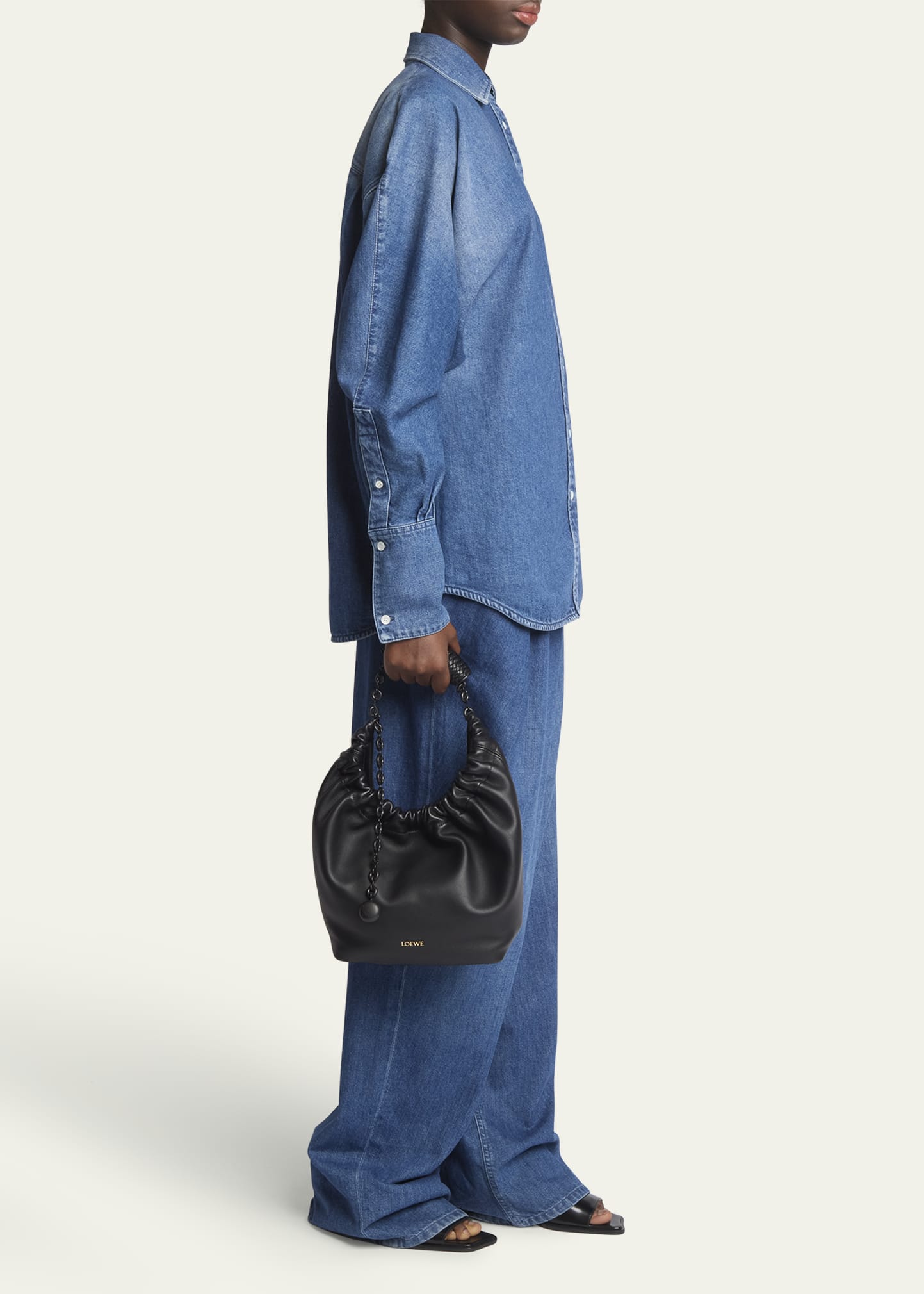 Loewe Squeeze Small Napa Leather Hobo Bag - Bergdorf Goodman