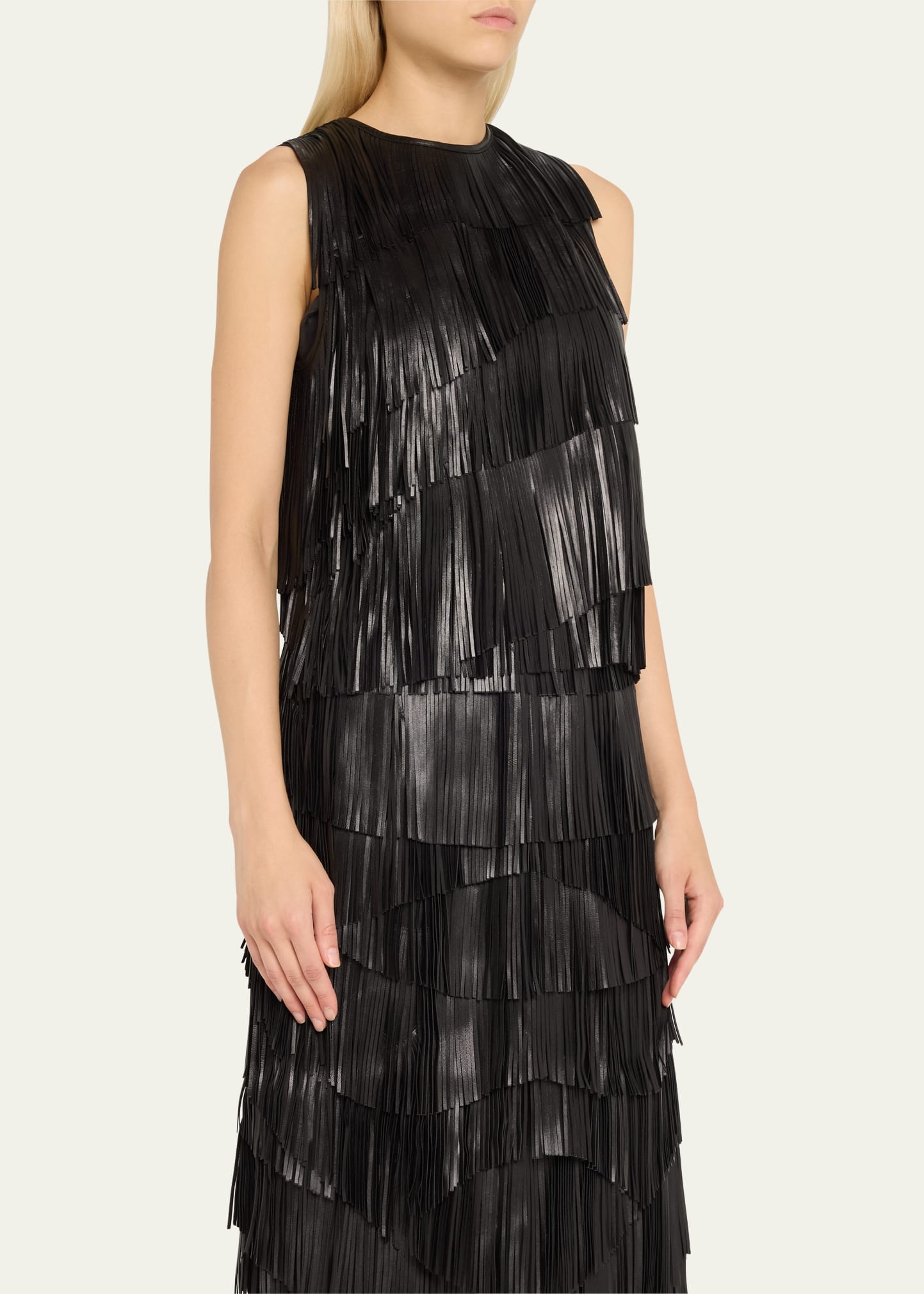 Ulla Johnson Leonie Leather Fringe Top - Bergdorf Goodman