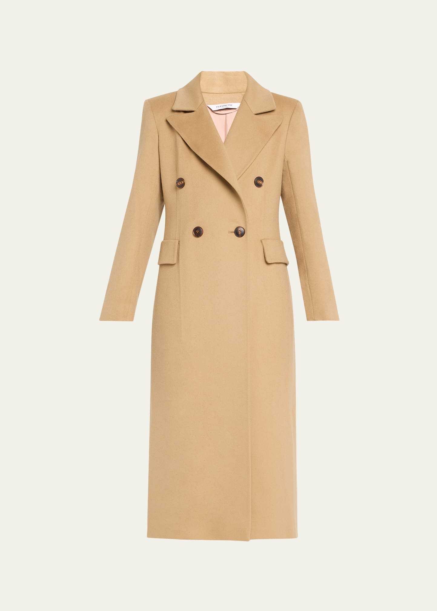 Fleurette double breasted wool coat outlet