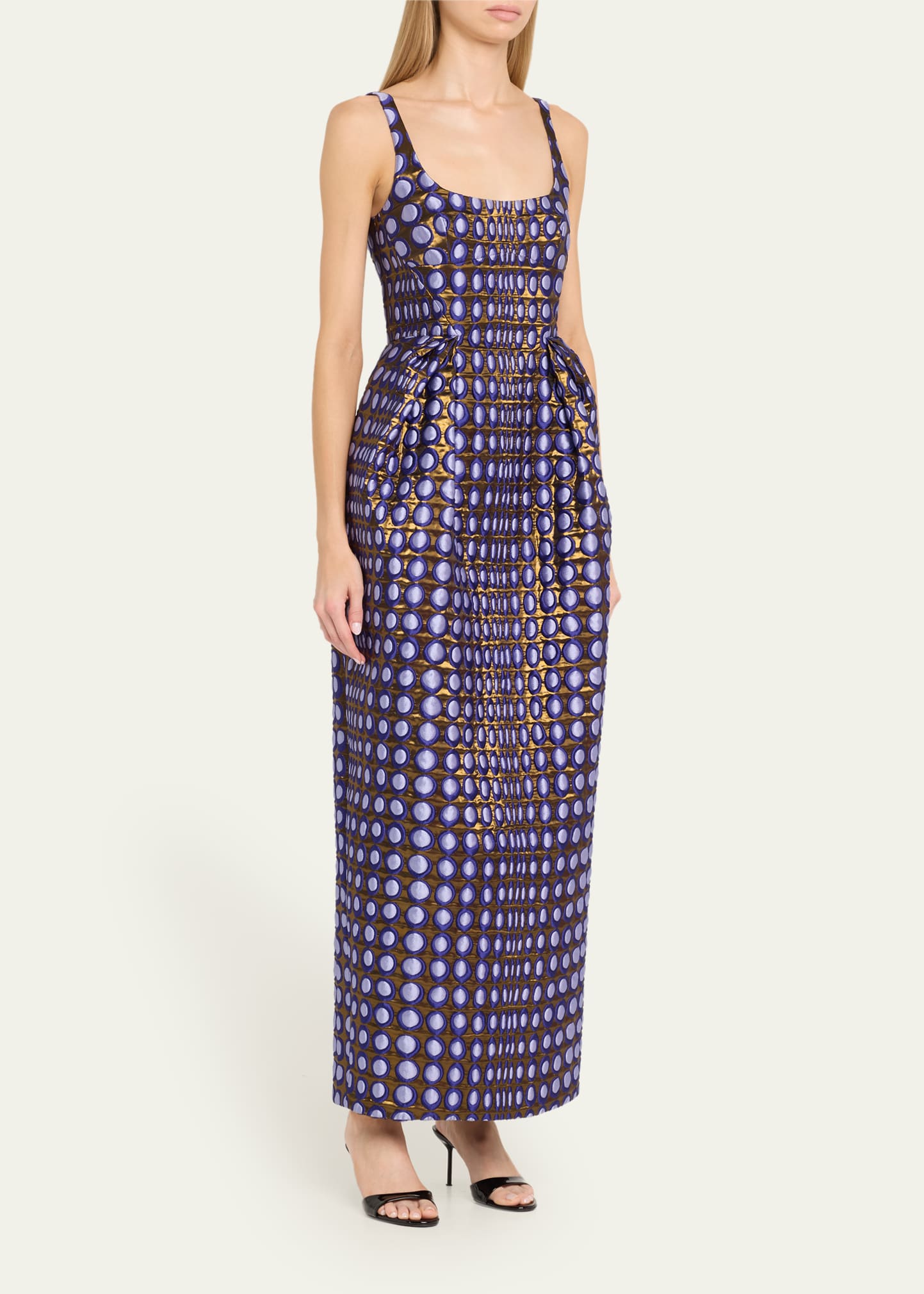 CHRISTOPHER JOHN ROGERS Wiggle Dot Jacquard Tulip Dress