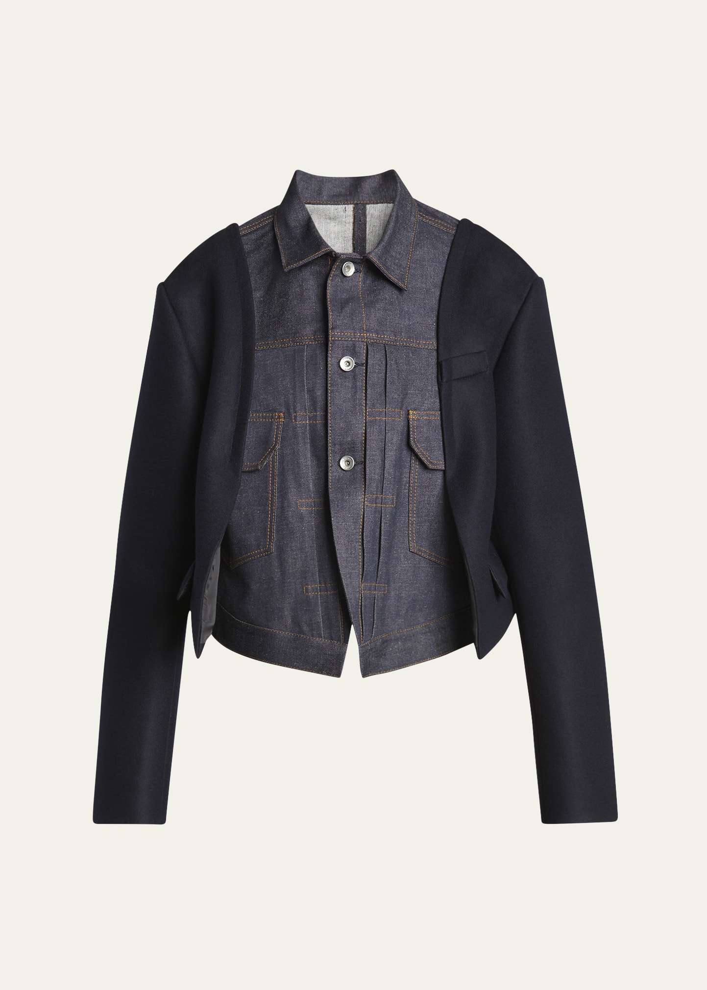 最終金額‼️極美品✨sacai Wool Melton Denim Coat sacai Denim