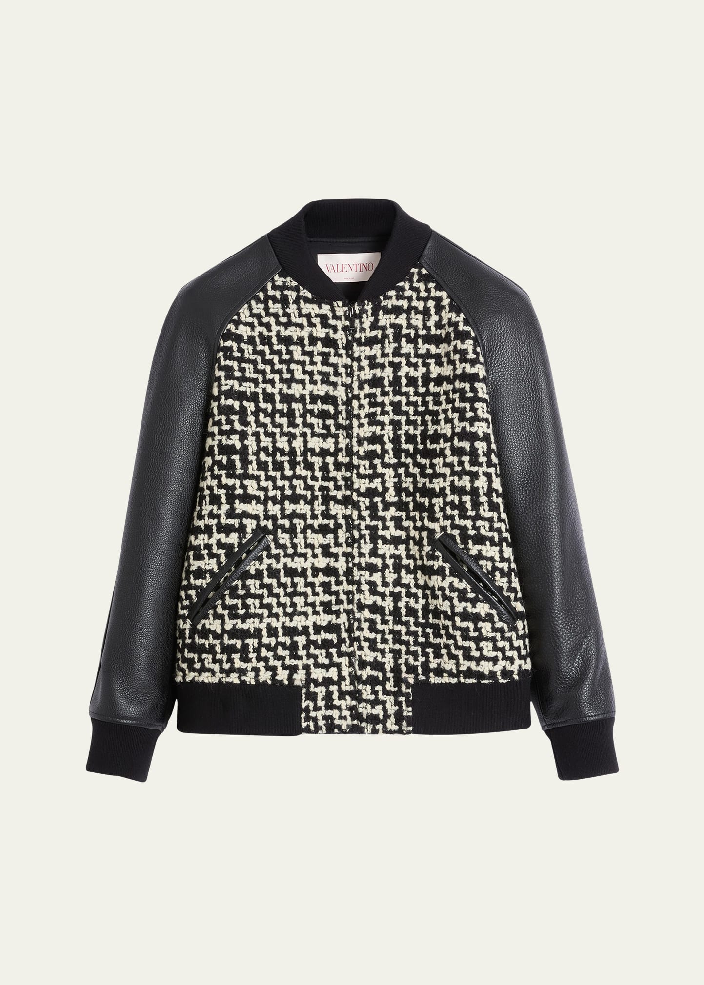 Valentino Garavani Men's Chez Soft Tweed Varsity Jacket - Bergdorf