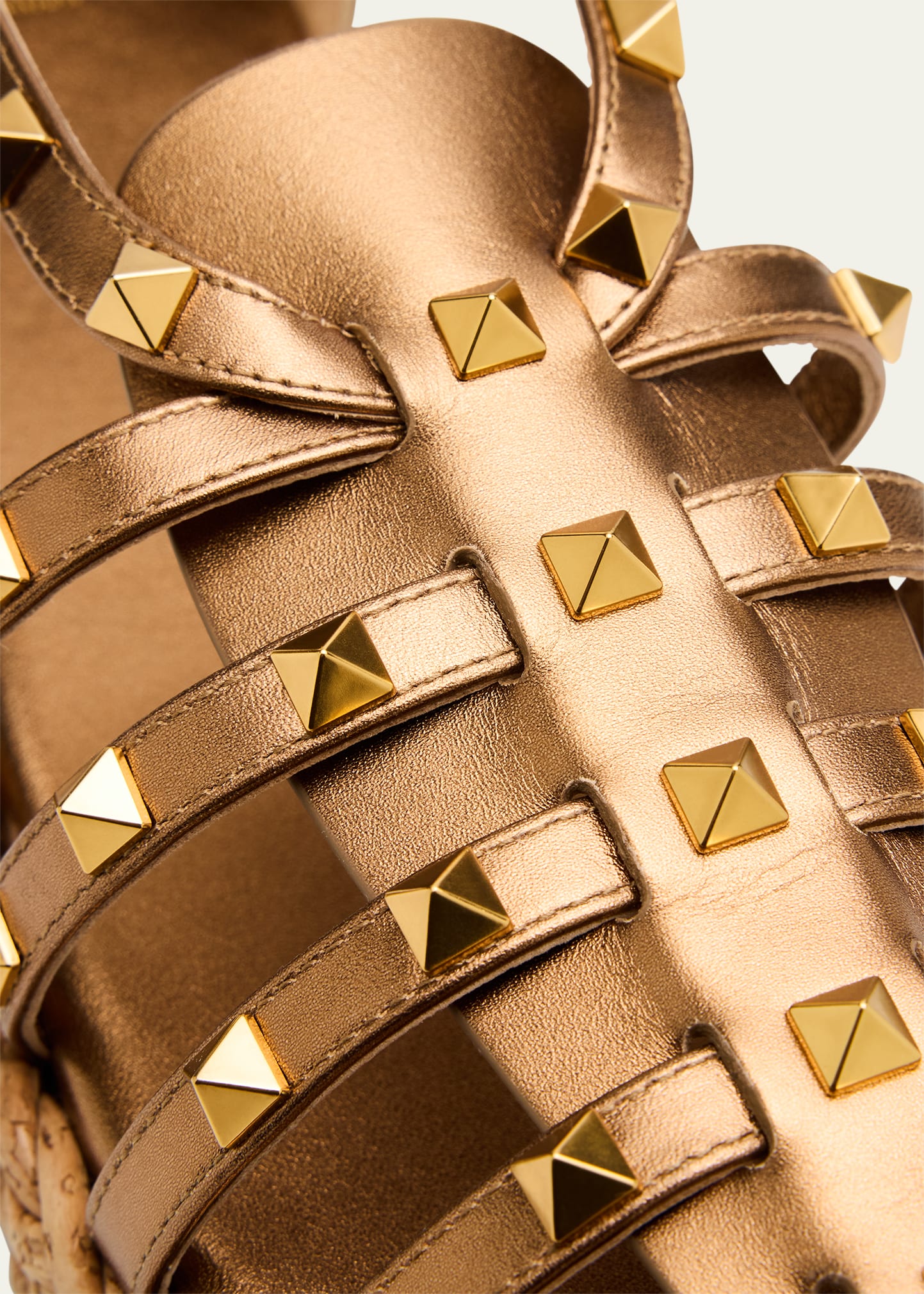 Valentino Garavani Rockstud Metallic Espadrille Fisherman