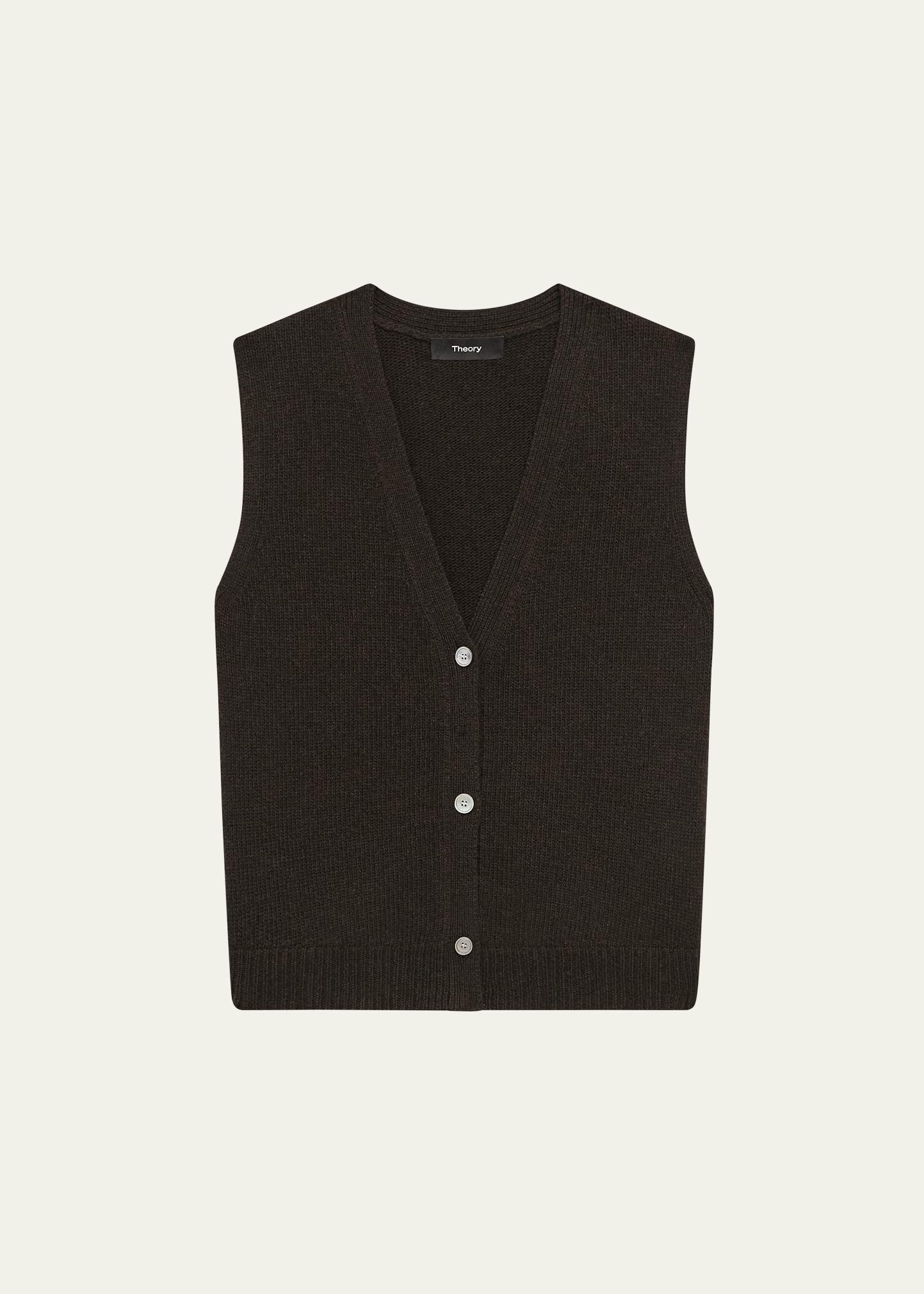 セオリー Felted Wool Cash Cable Vest ブラック 【公式通販】