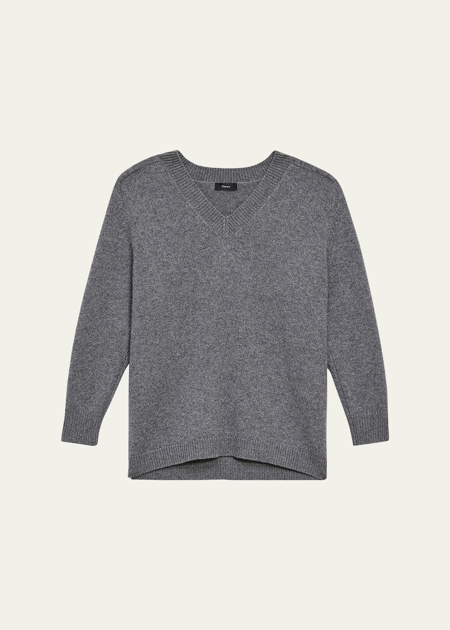 Theory Karenia Felted Wool-Cashmere V-Neck Sweater - Bergdorf Goodman