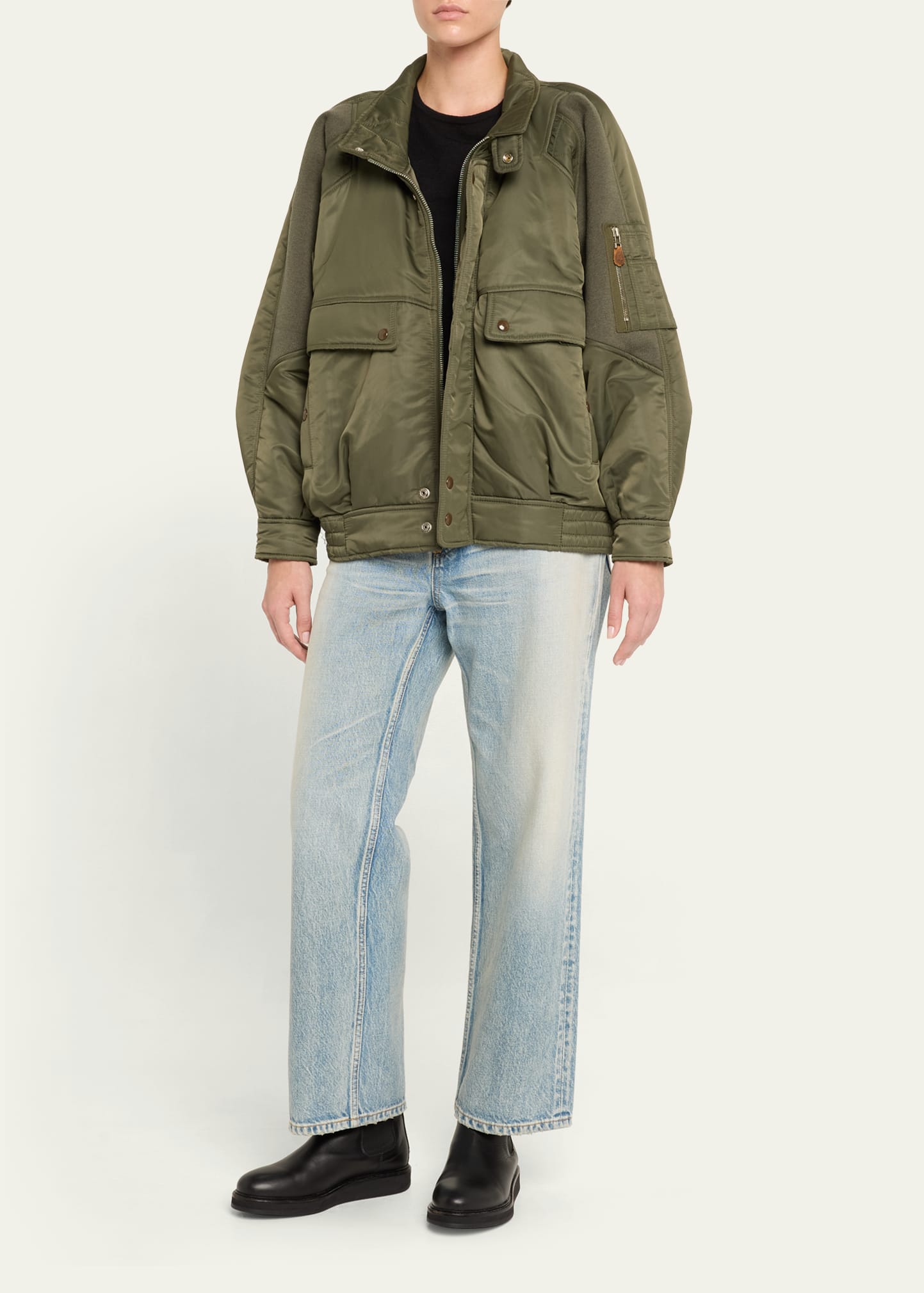 R13 Ribbed Flight Bomber Jacket - Bergdorf Goodman