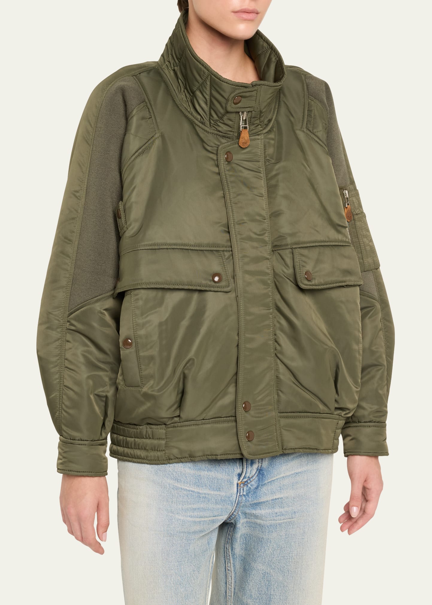 ジャケット・アウター R13 RIBBED FLIGHT BOMBER JACKET R13 Ribbed Flight Bomber Jacket - Bergdorf Goodman