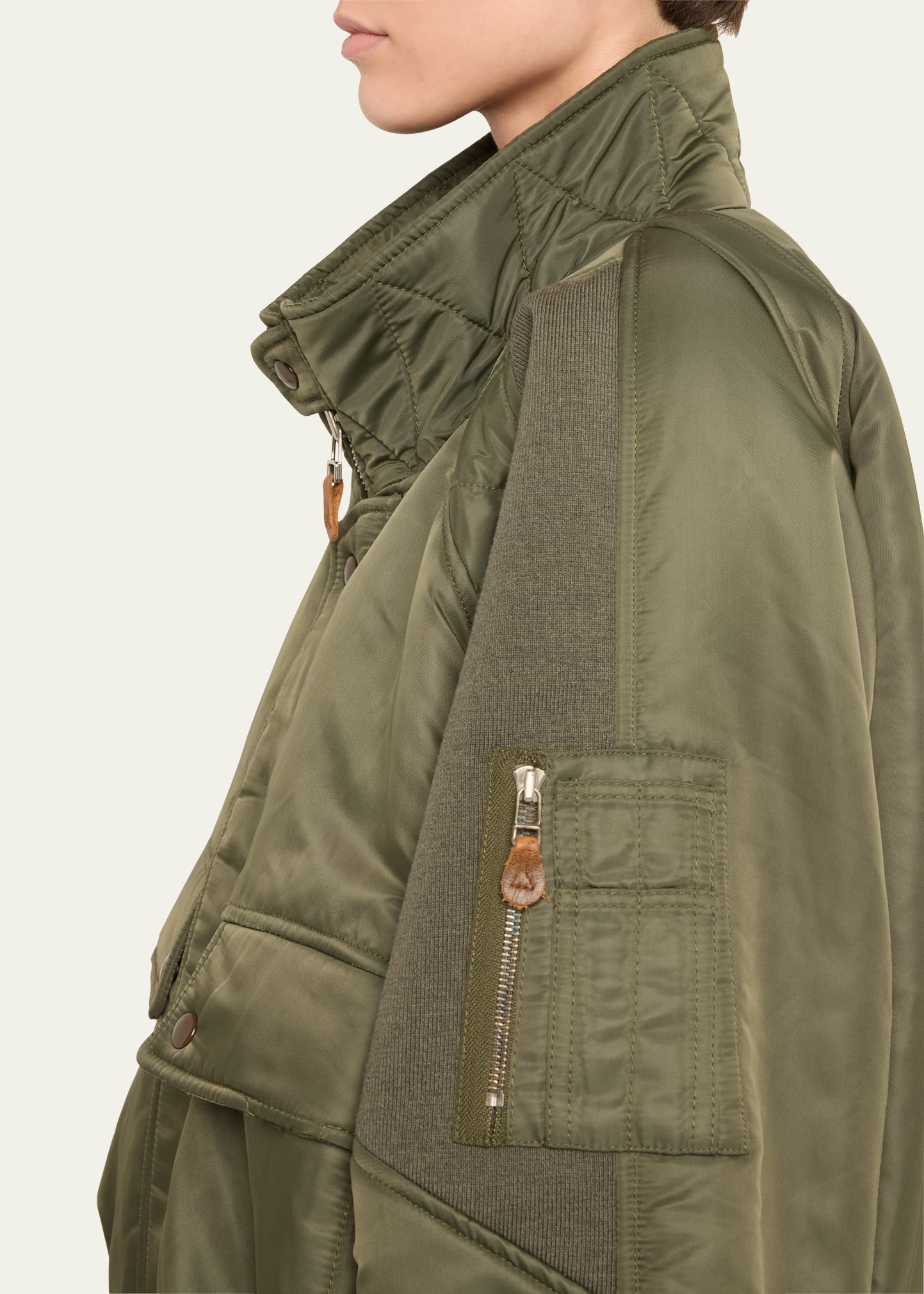 ジャケット・アウター R13 RIBBED FLIGHT BOMBER JACKET R13 Ribbed Flight Bomber Jacket - Bergdorf Goodman