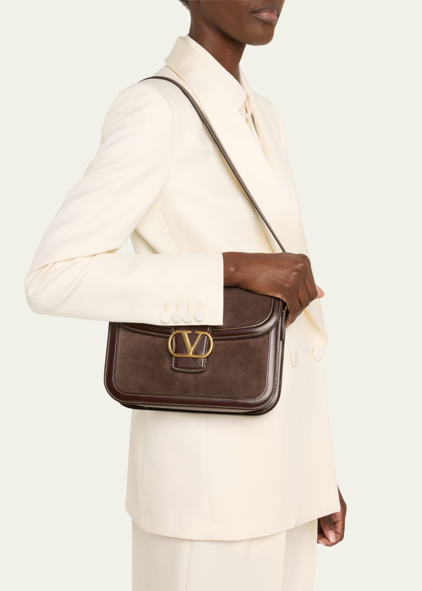 Valentino Garavani Loco Small Iconographe Denim Shoulder Bag