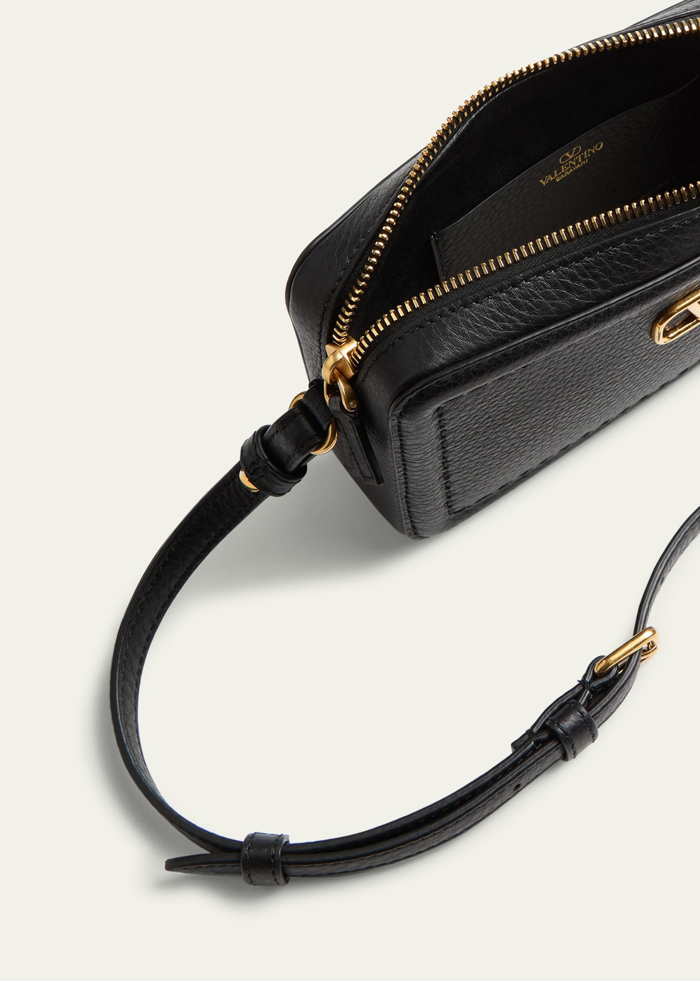 【VALENTINO】 Alltime Small leather crossbody bag Valentino Garavani Alltime Leather Mini Crossbody Bag
