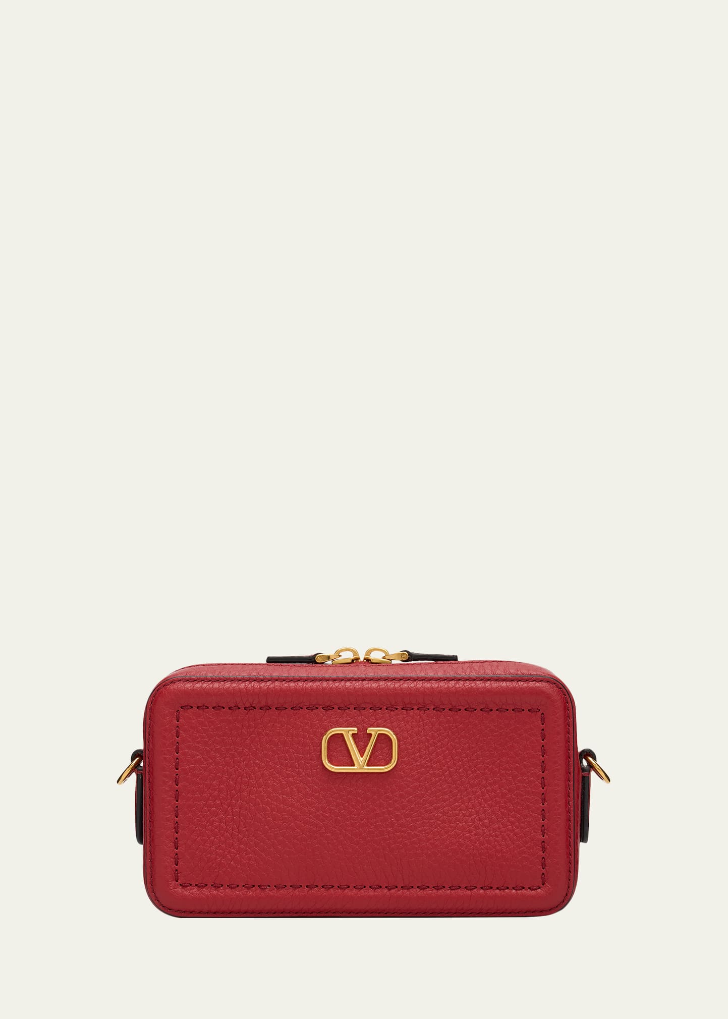 Valentino Garavani Alltime Mini Leather Camera Crossbody Bag