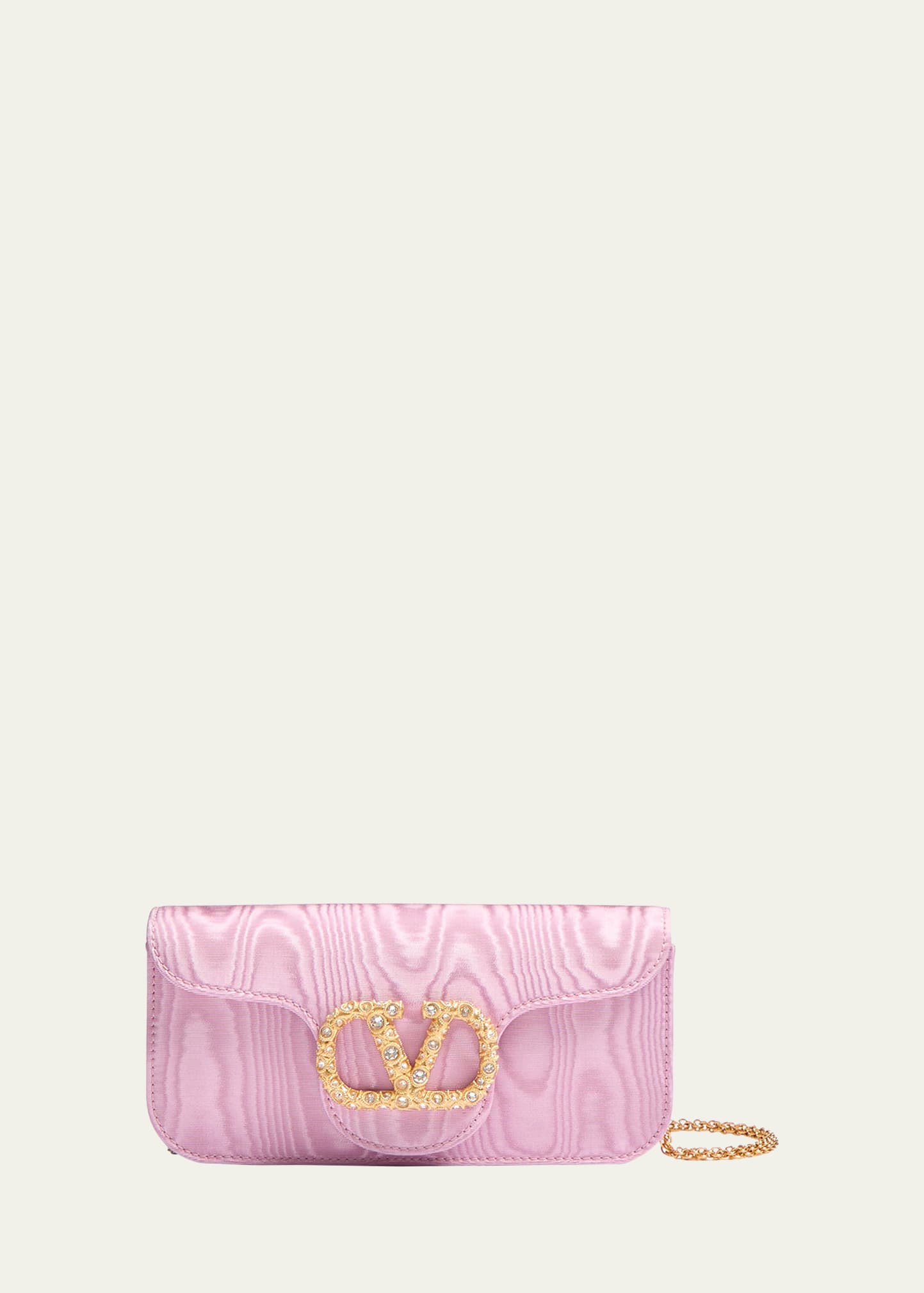 Valentino Garavani Loco VLOGO Moire Clutch Bag - Bergdorf Goodman