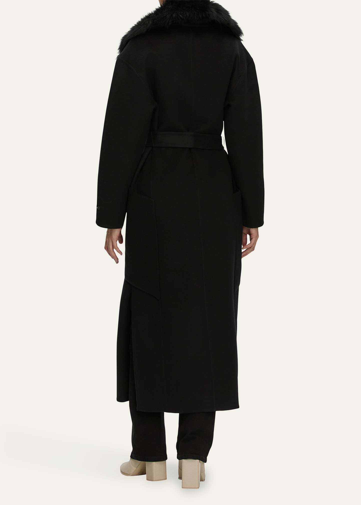 Gorski Loro Piana Double-Face Cashmere-Blend Coat with Detachable