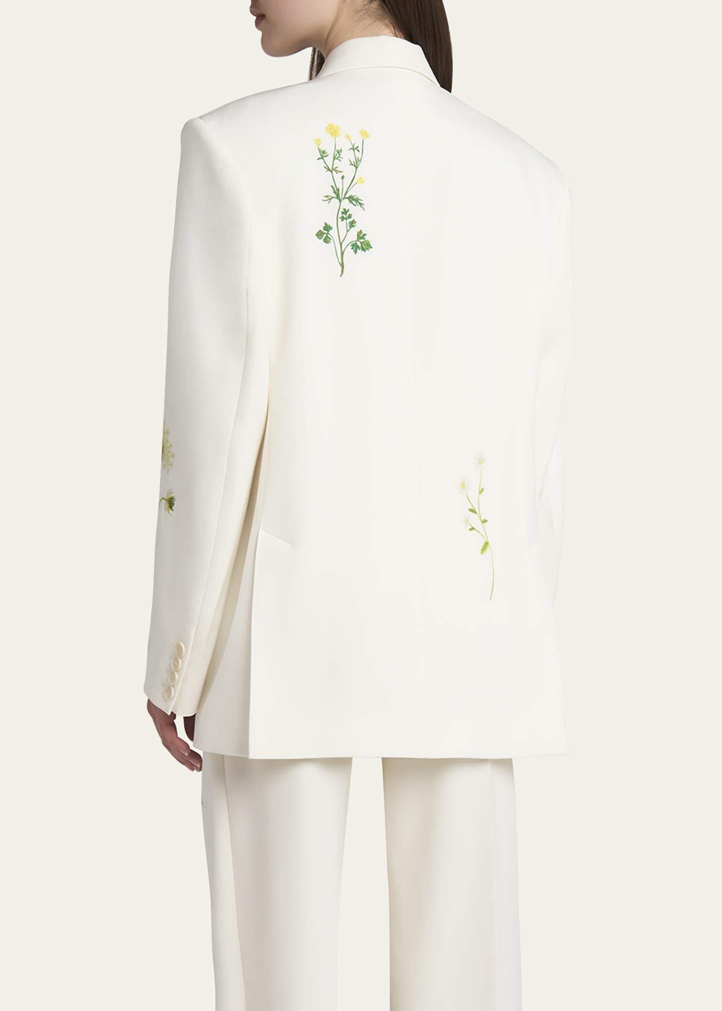 Stella McCartney Floral Embroidered Oversized Double