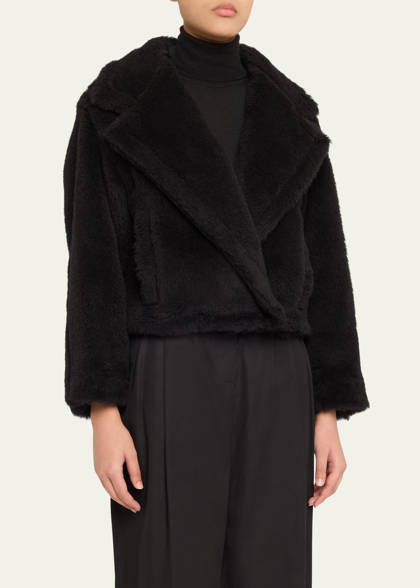 ジャケット MAX MARA Oggeri alpaca fur and virgin wool jacket Nero Alpaca wool jacket | Max Mara