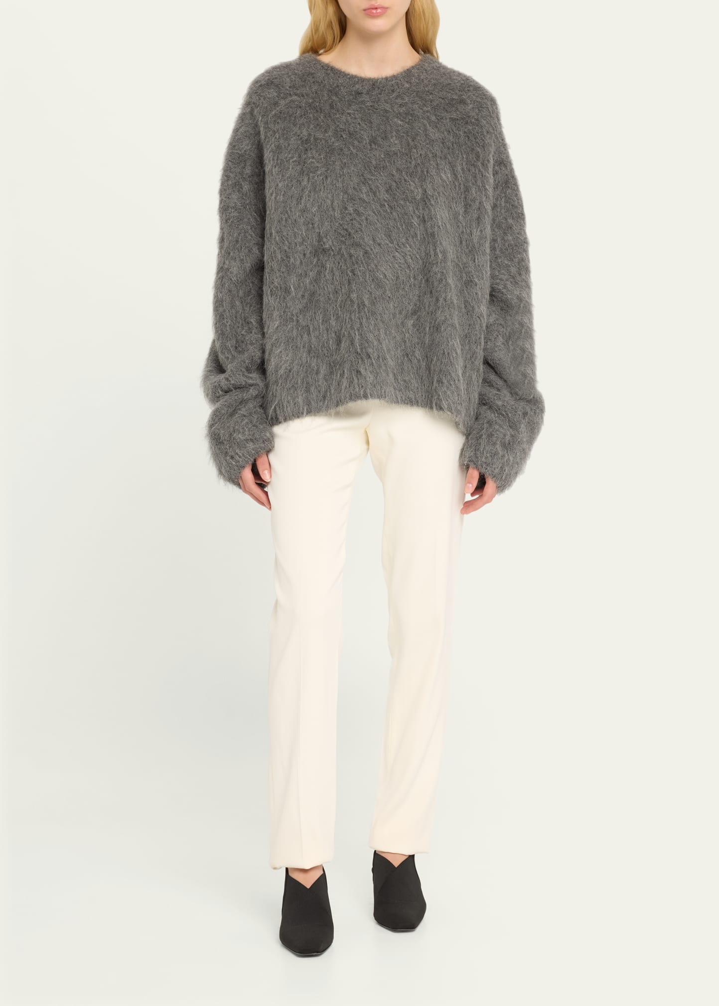 Toteme Boxy Alpaca Knit Sweater - Bergdorf Goodman