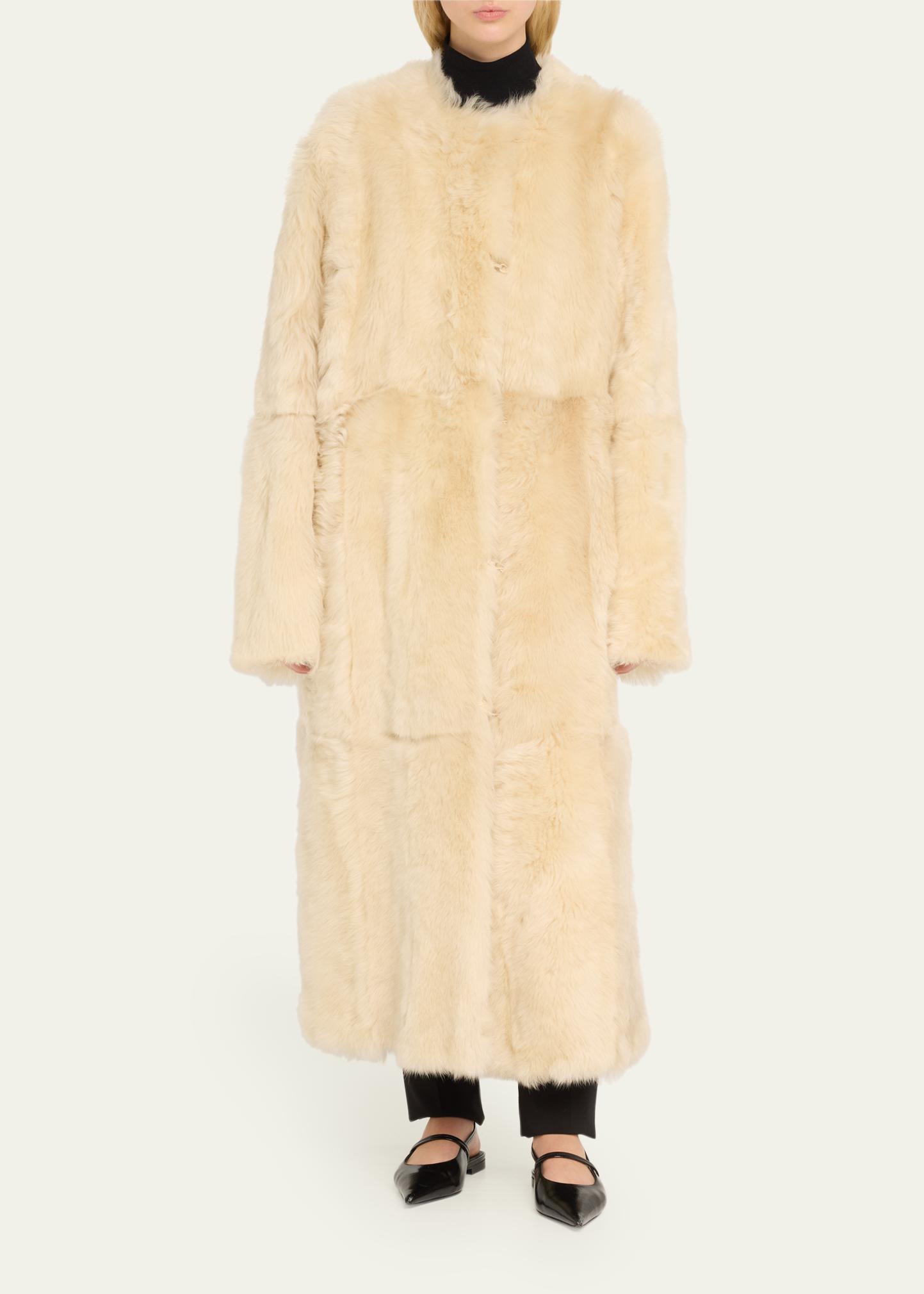 Toteme Silky Shearling Coat - Bergdorf Goodman