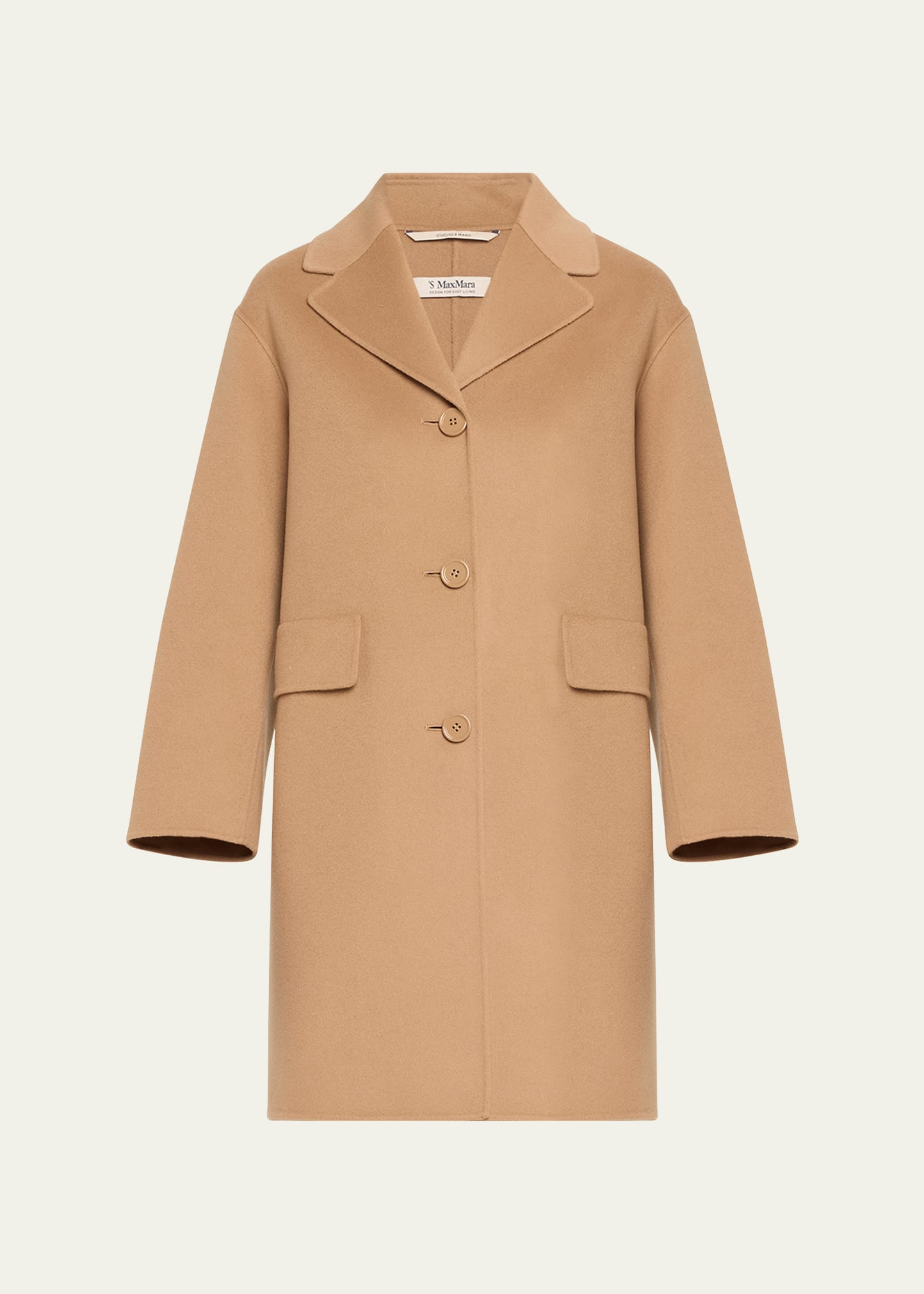 Max Mara Cielo Single-Breasted Wool Coat - Bergdorf Goodman