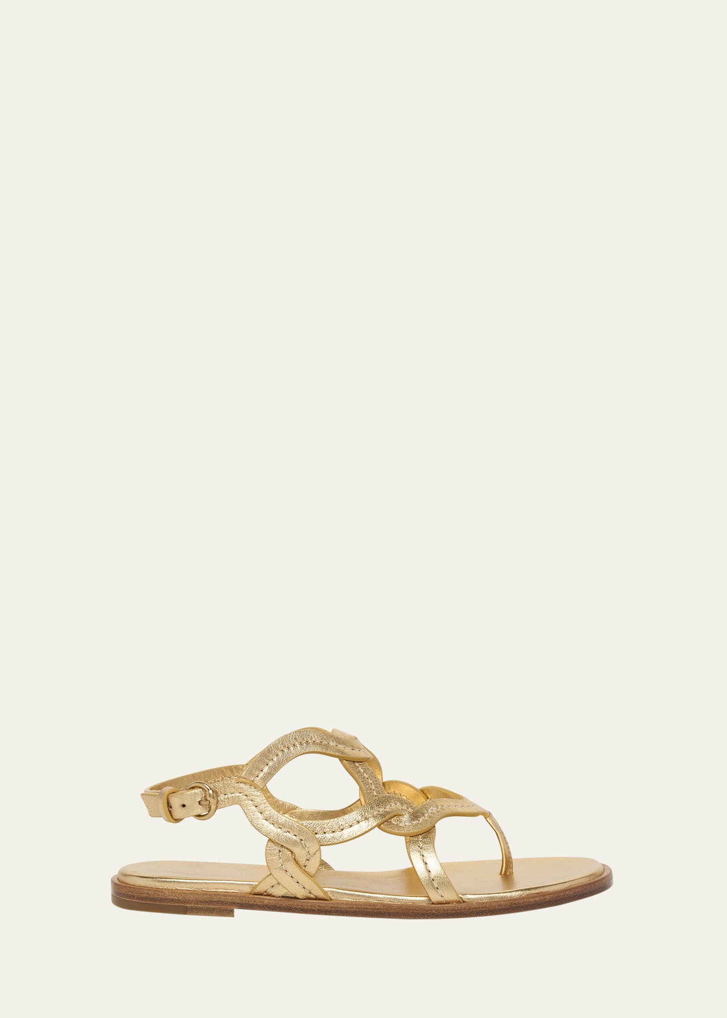 サンダル・ミュール Gianvito Rossi Bijoux Nappa Flat Sandals Gianvito Rossi | Ribbon Gladiator gold sandals | Savannahs
