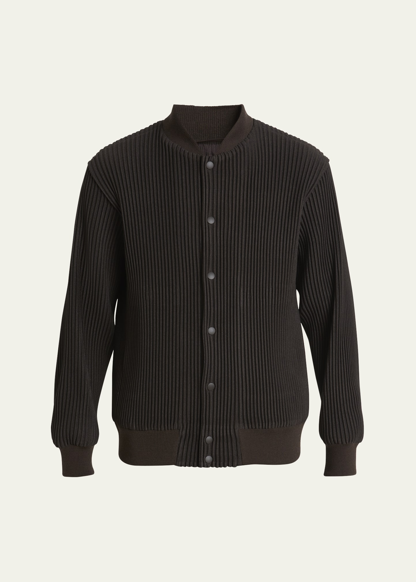 Homme Plisse Issey Miyake Men's Kersey Pleated Bomber Jacket