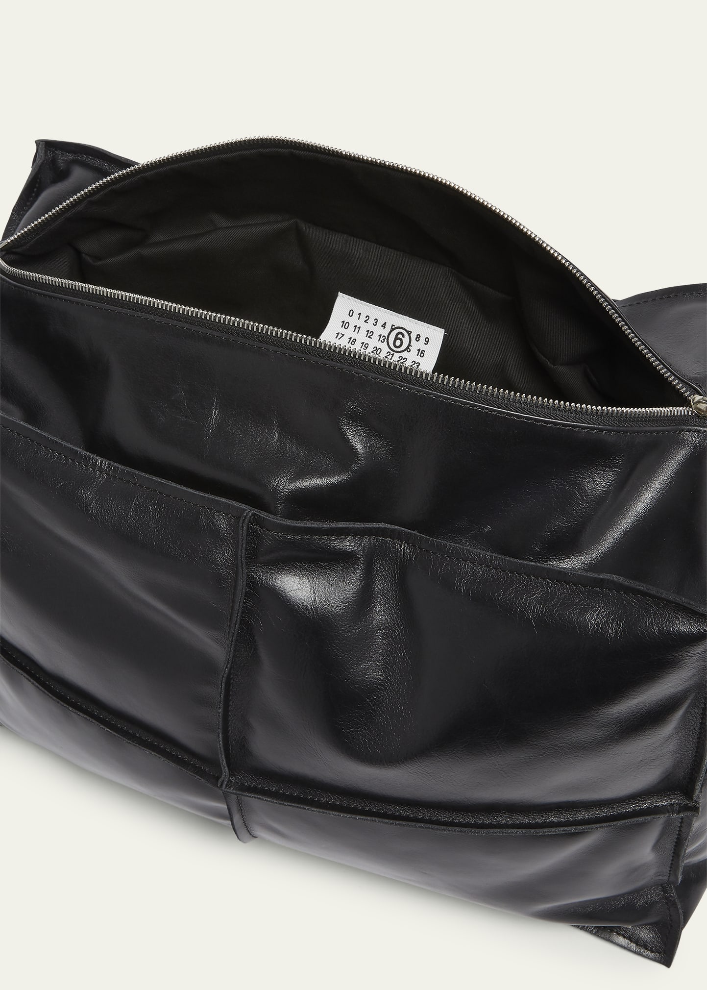 MM6 Maison Margiela Numeric Zip Leather Weekender Bag