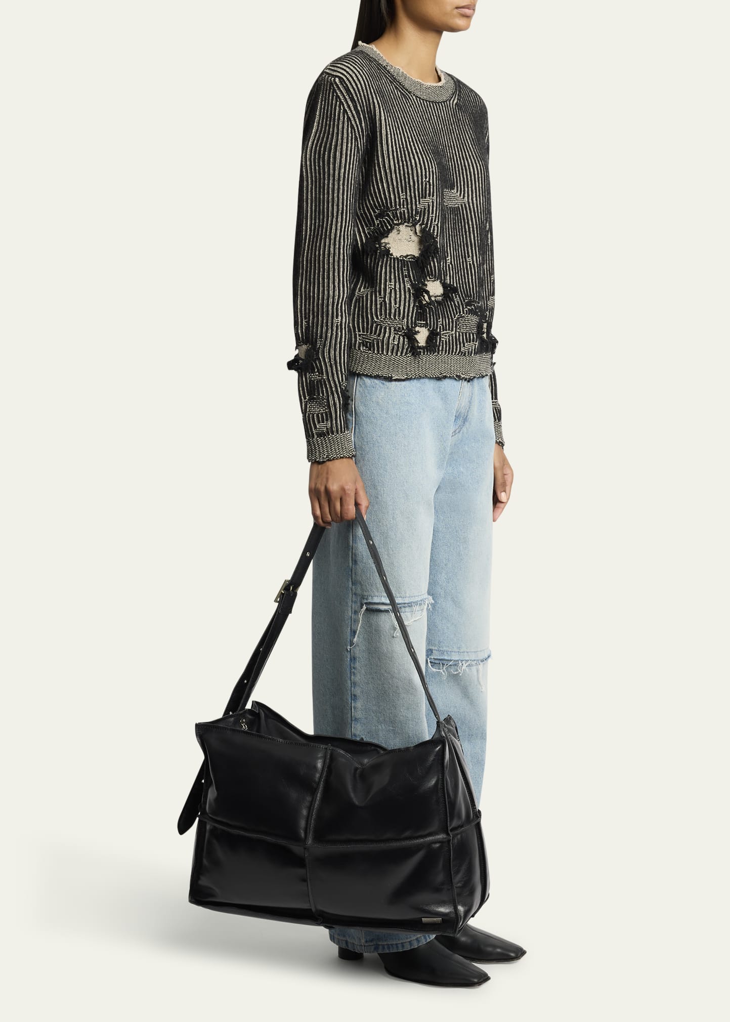 MM6 Maison Margiela Numeric Zip Leather Weekender Bag - Bergdorf