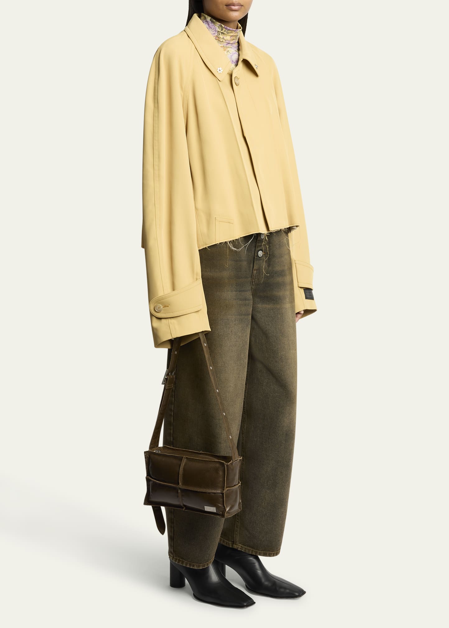 MM6 Maison Margiela Numeric Mini Zip Leather Shoulder Bag