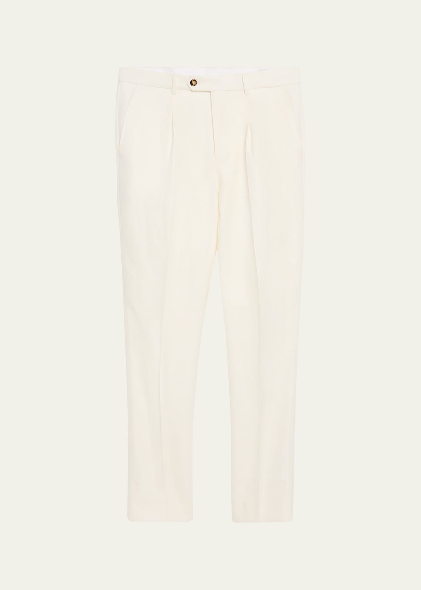 Brunello Cucinelli Men's Straight-Fit Pleated Pants