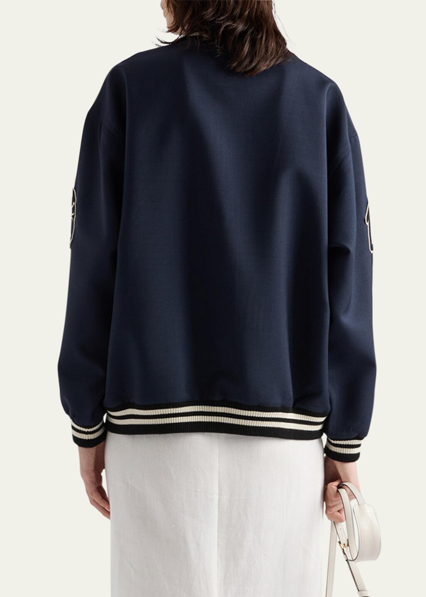 Prada Oversized Kid Mohair Bomber Jacket - Bergdorf Goodman