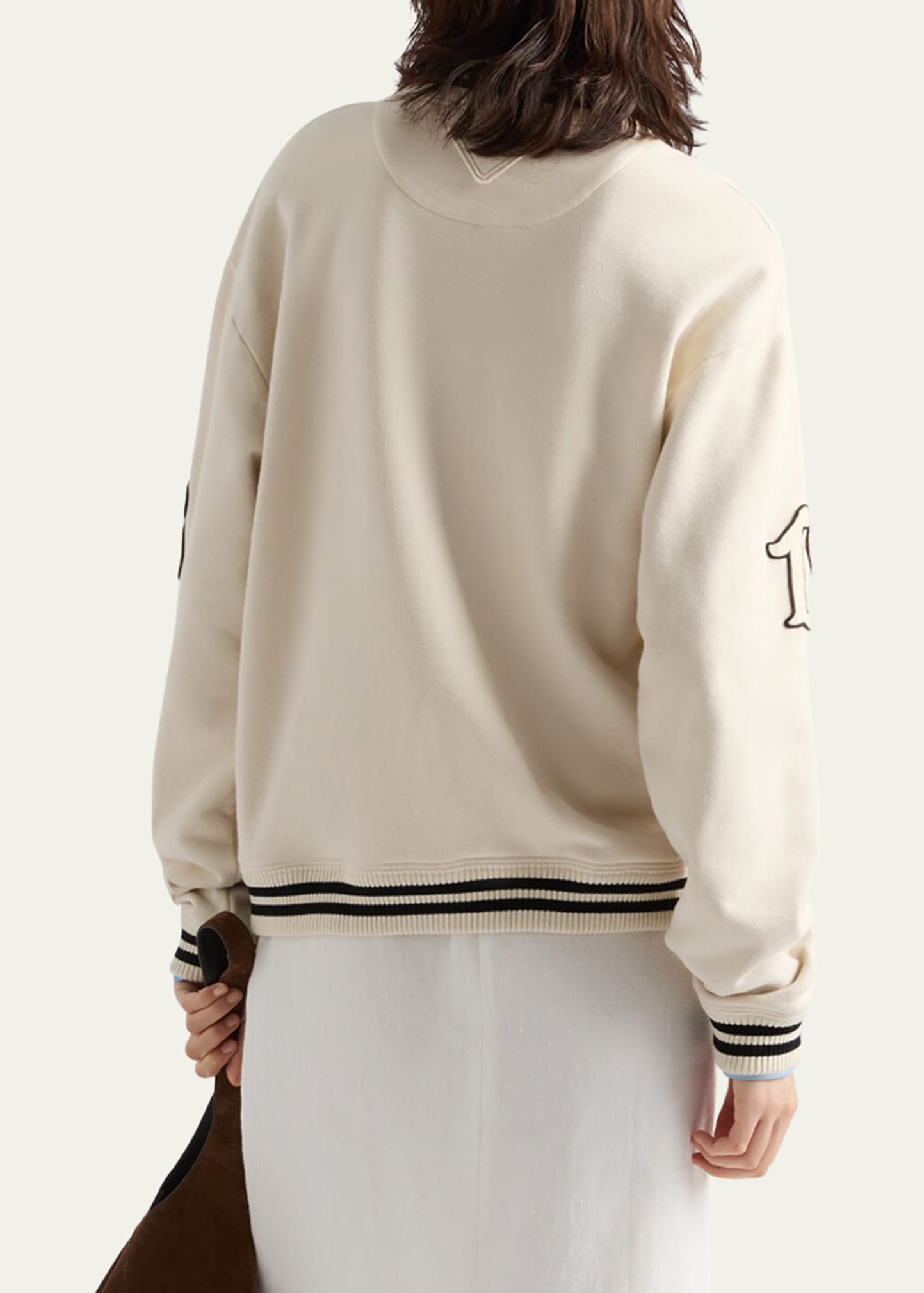 PRADA ベージュ トレーナー Prada Oversized Felpa Sweatshirt - Bergdorf Goodman