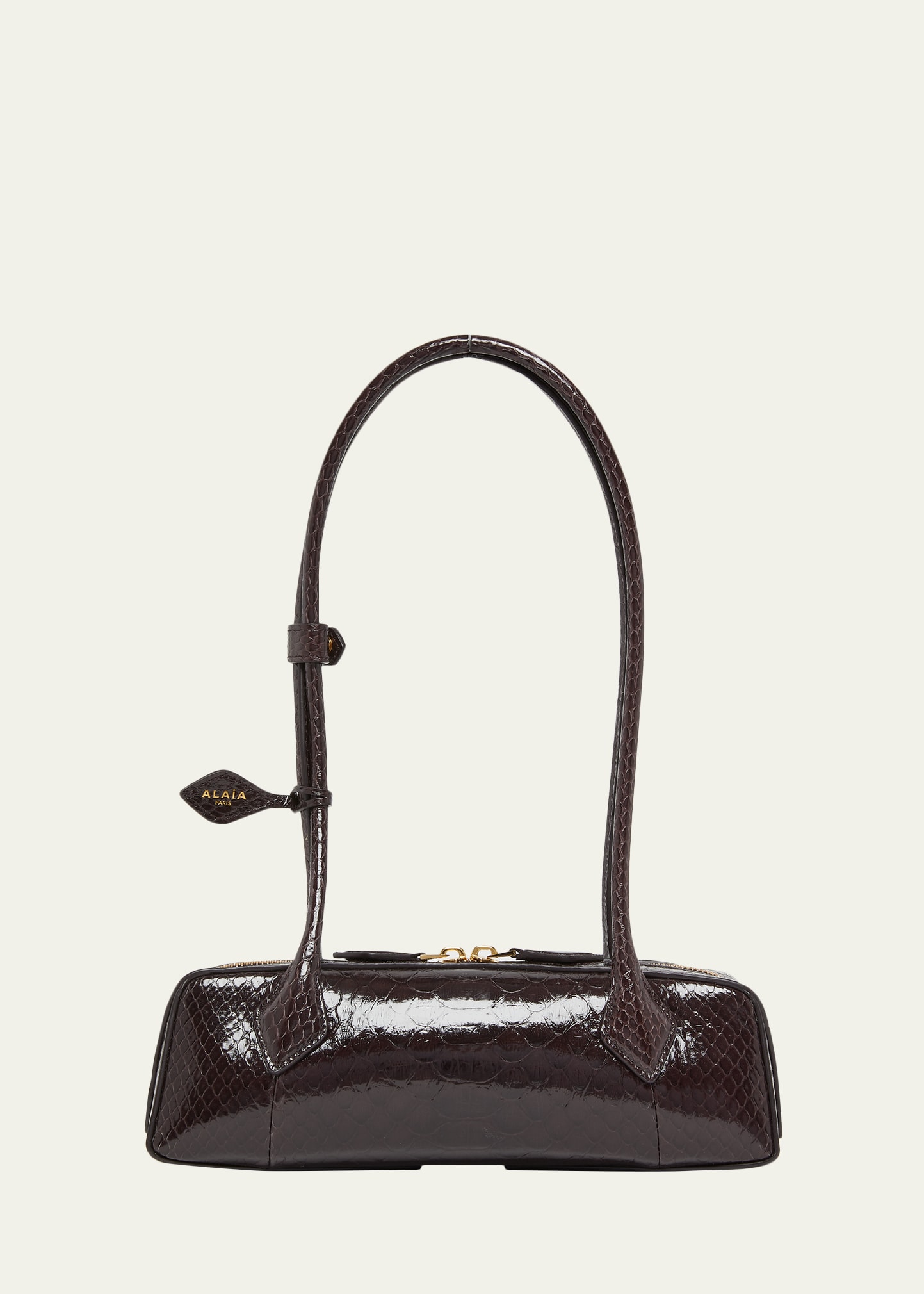 ALAÏA Le Teckel Small Lizard Shoulder Bag - Bergdorf Goodman