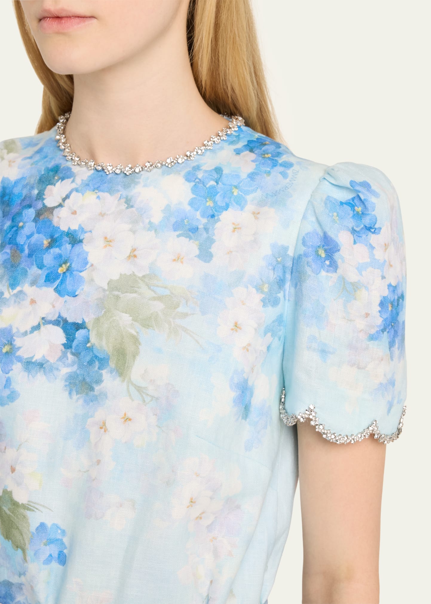 loveshackfancy ensley mini dress LoveShackFancy - Rayne Floral Chiffon Mini Dress
