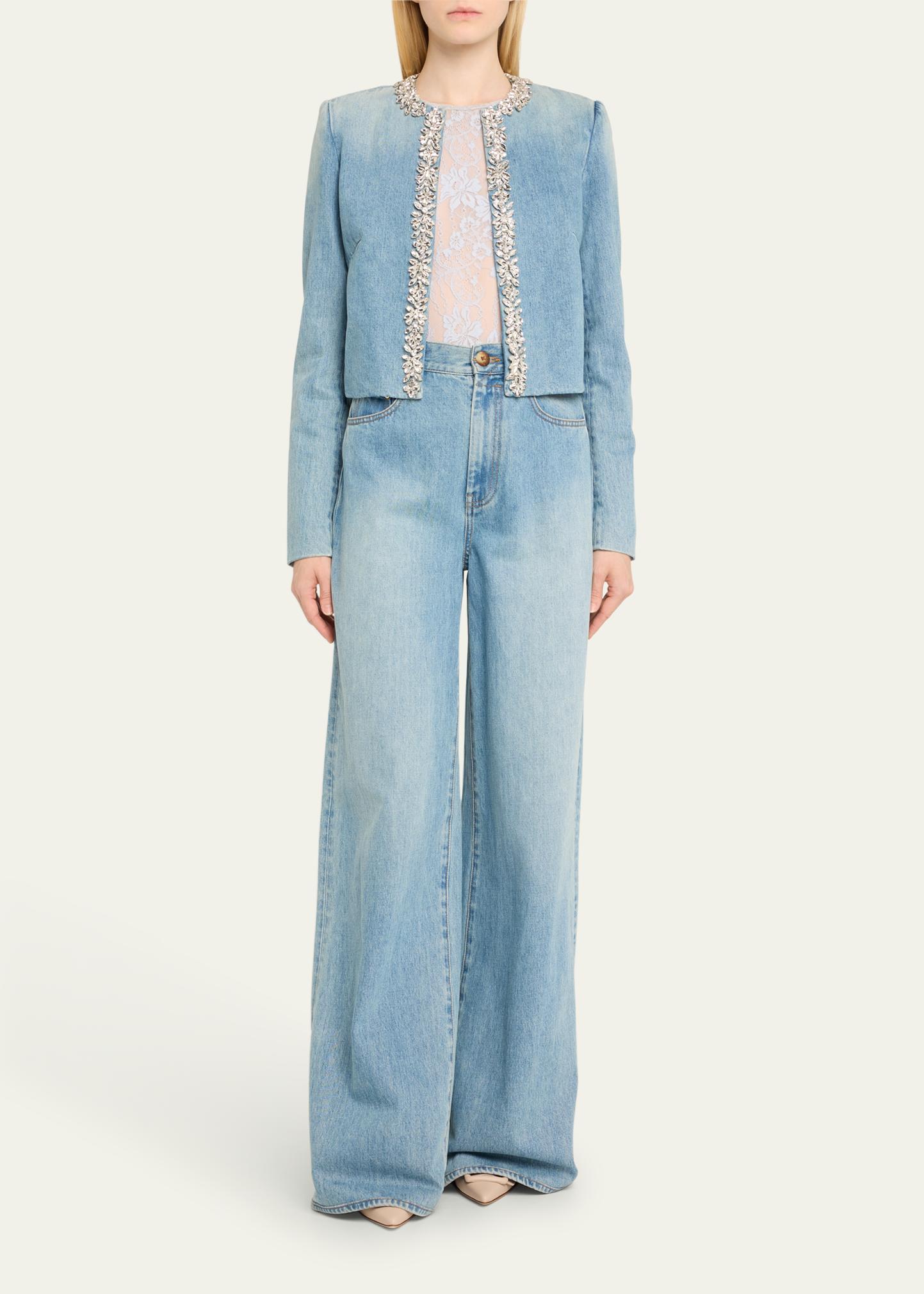 Zimmermann Crush Embellished Denim Jacket - Bergdorf Goodman