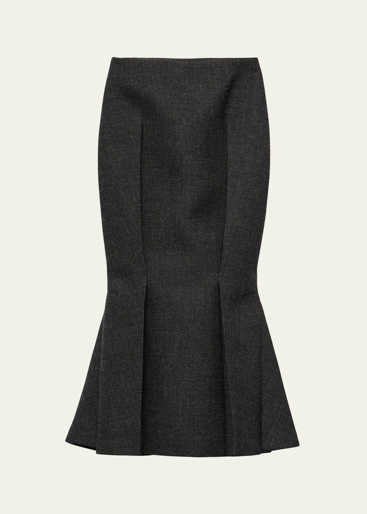 人気ブラドン Midi Wool Mermaid Prada Skirt Goodman Bergdorf - スカート
