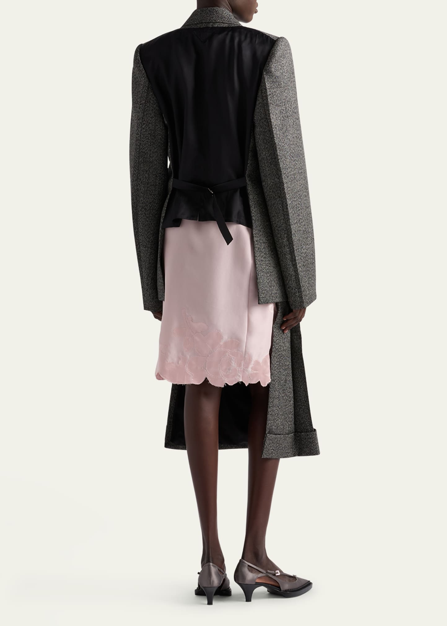 【プラダ・PRADA】Mouline maxi-skirt Prada Mouliné Maxi-Skirt in Gray | Lyst