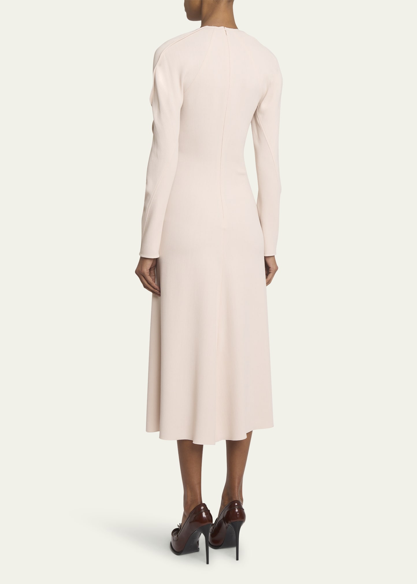 high neck pleated belted midi dress by victoria beckham high neck pleated belted midi dress by victoria beckham High Neck Midi Dress  In Black  Victoria