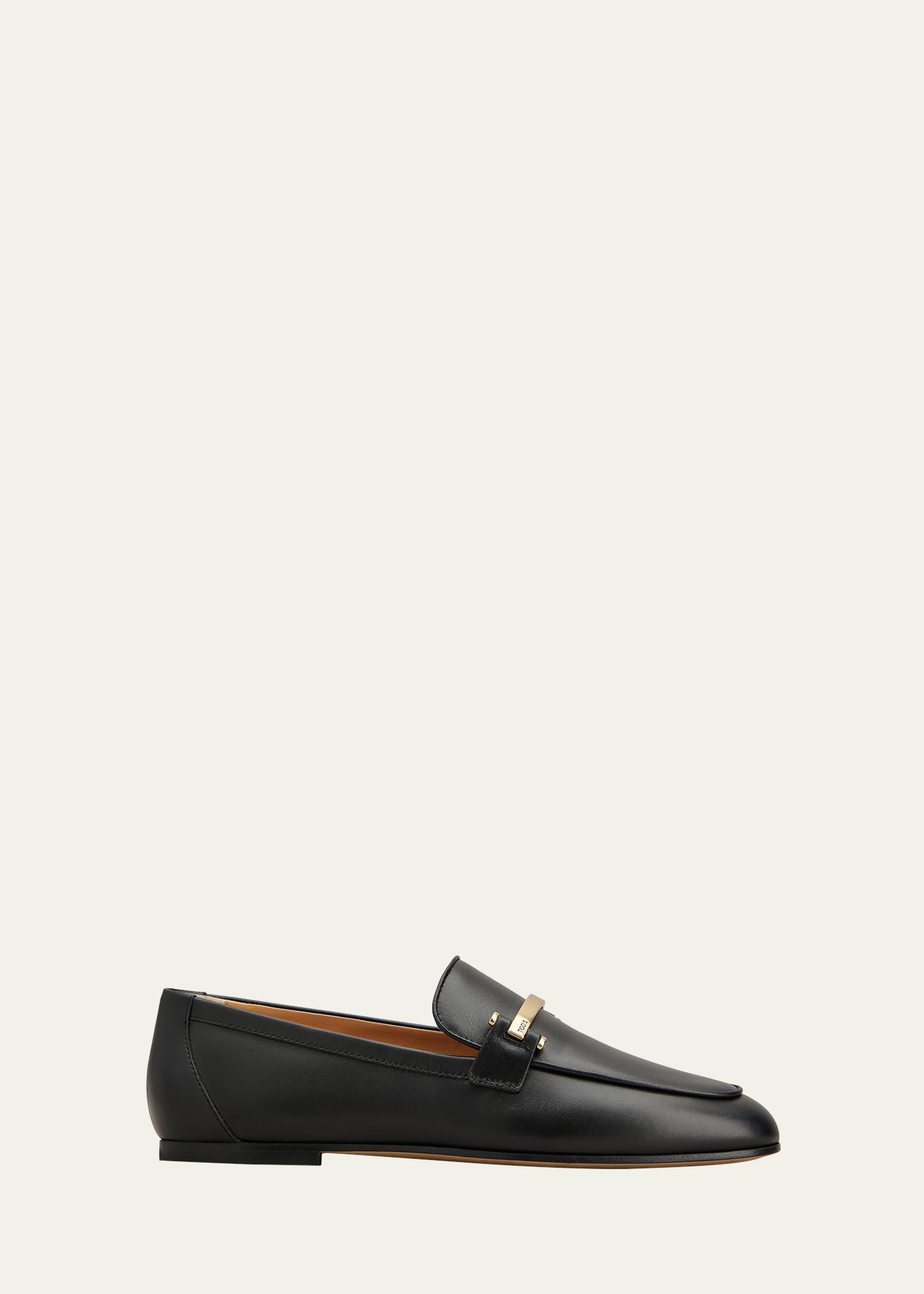 Tod's Leather Bar Detail Loafers