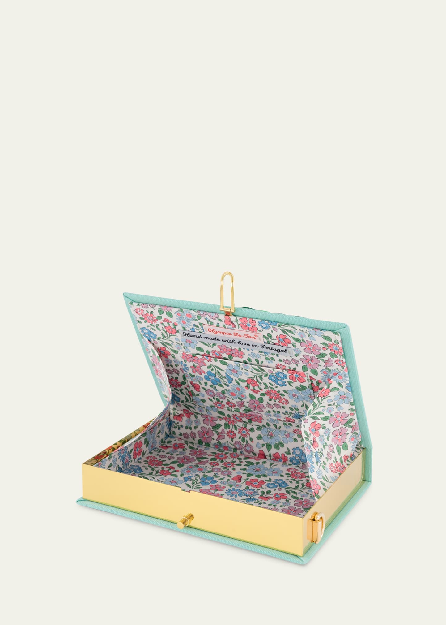 Olympia Le-Tan Capri Lemons Aquamarine Book Clutch Bag - Bergdorf