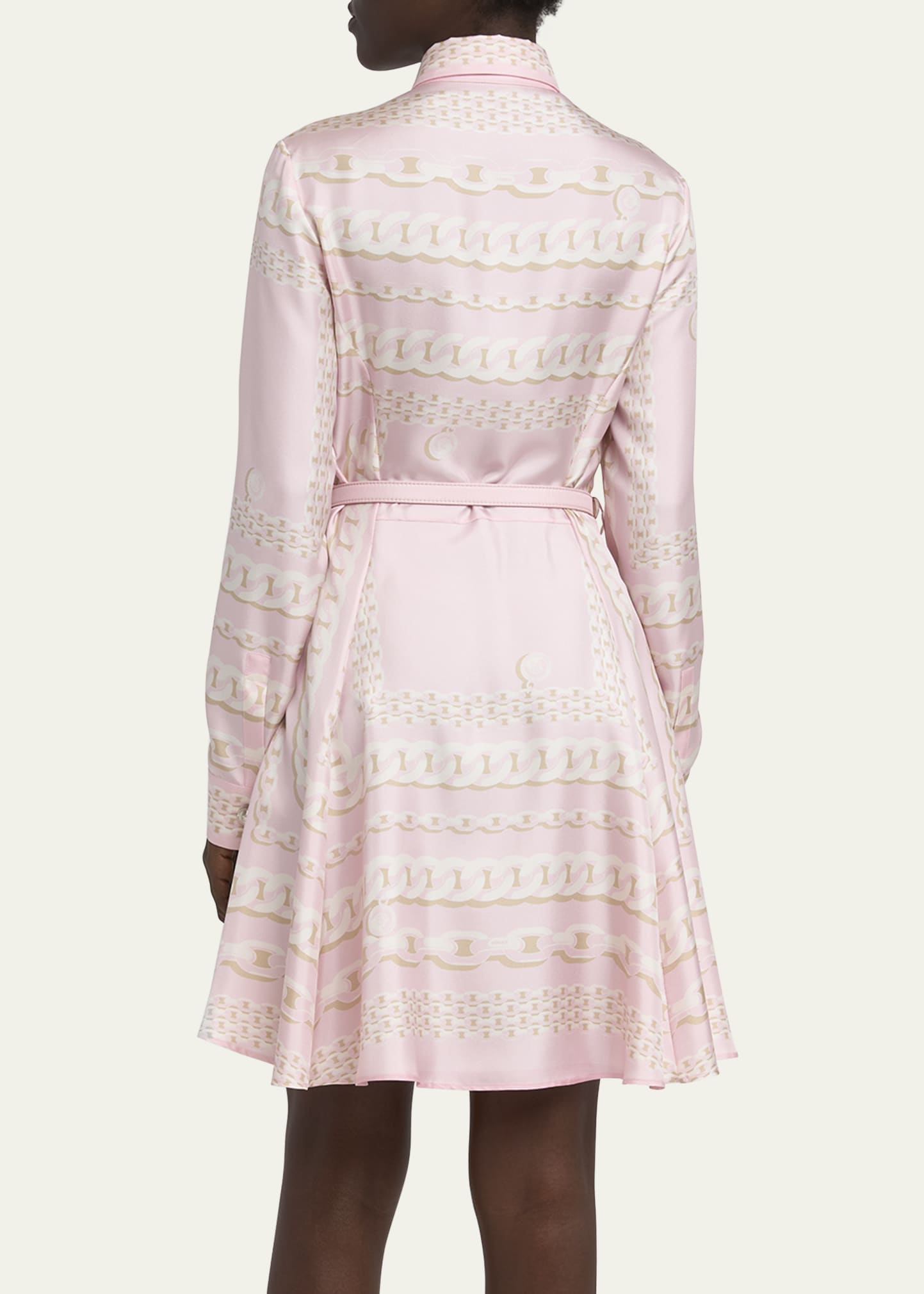 ワンピース VERSACE 'Versace Treasure' dress Versace Treasure silk twill shirt dress in white - Versace